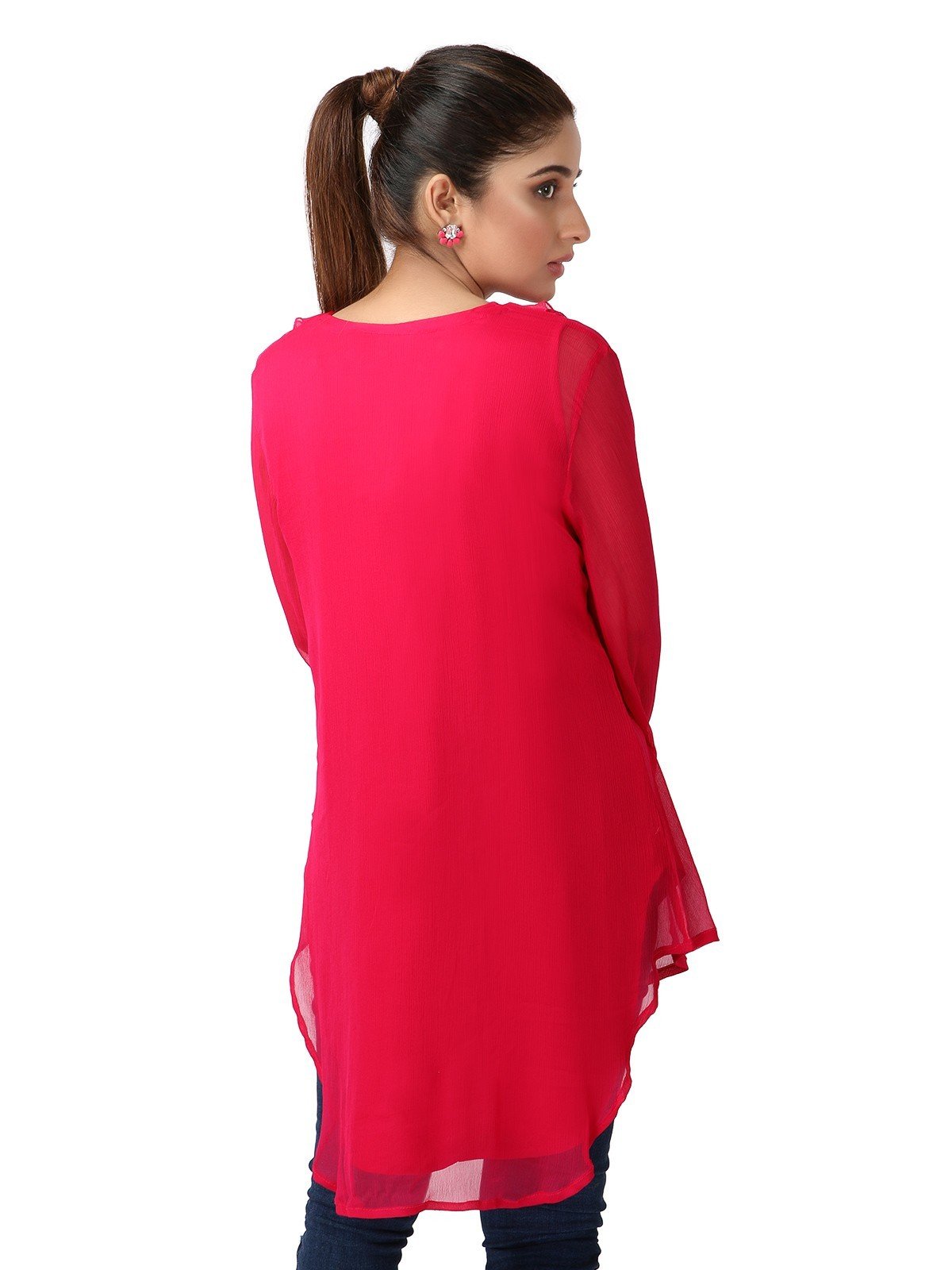 Edenrobe - Women's Pink Western Top - ELTW19-66588