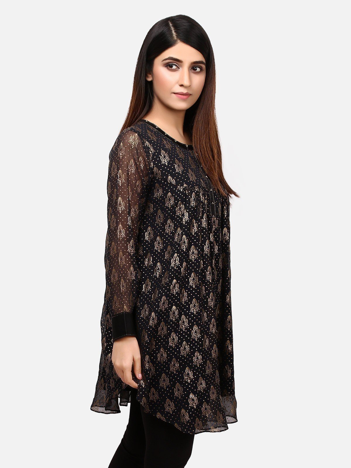 Edenrobe - Women's Black Western Top - ELTW19-66699