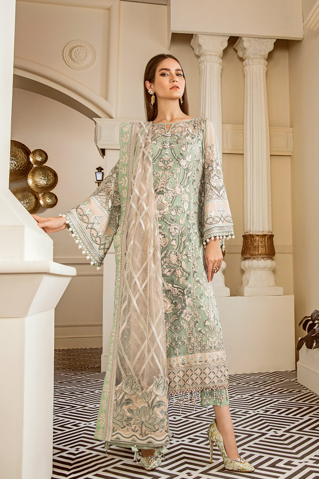 Baroque - EMBROIDERED NET CH06-05  Western.pk