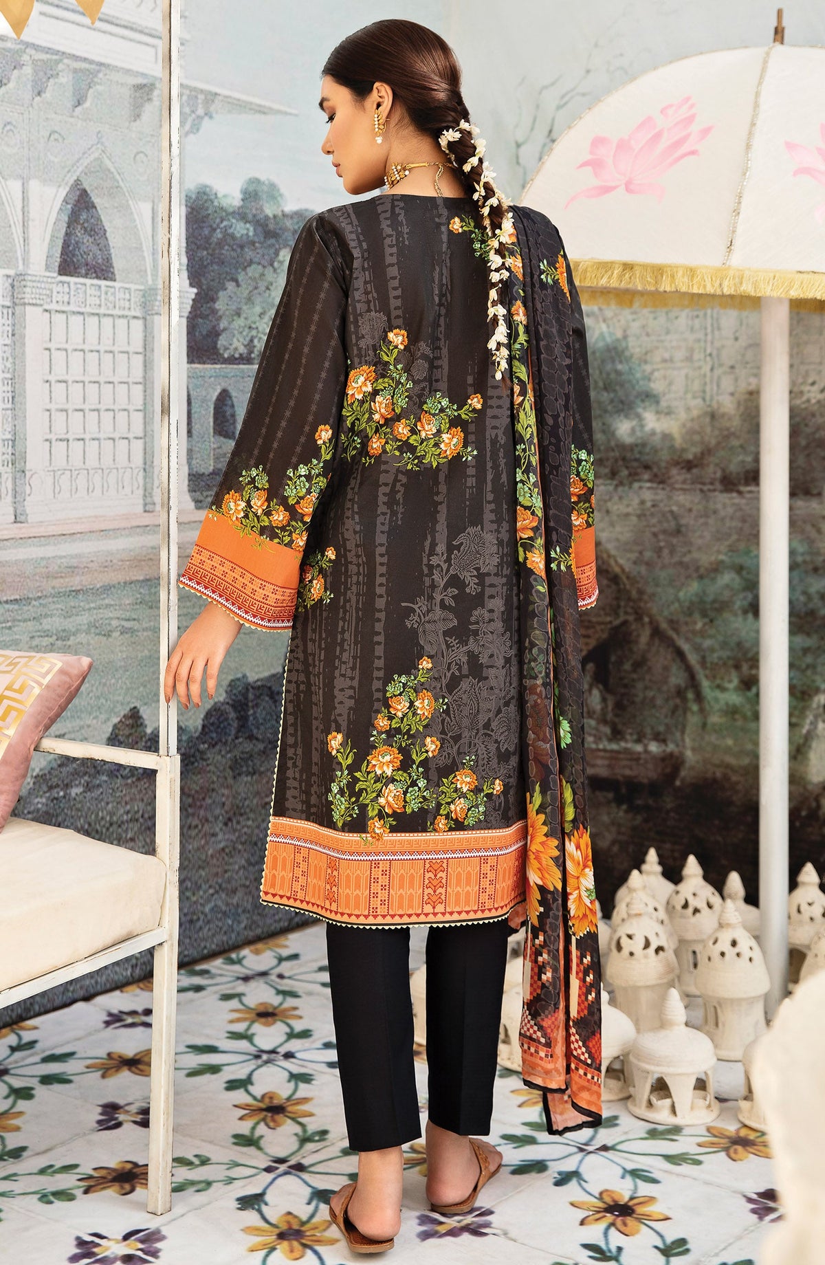 Orient - Unstitched 3 Piece Embroidered Lawn Suit