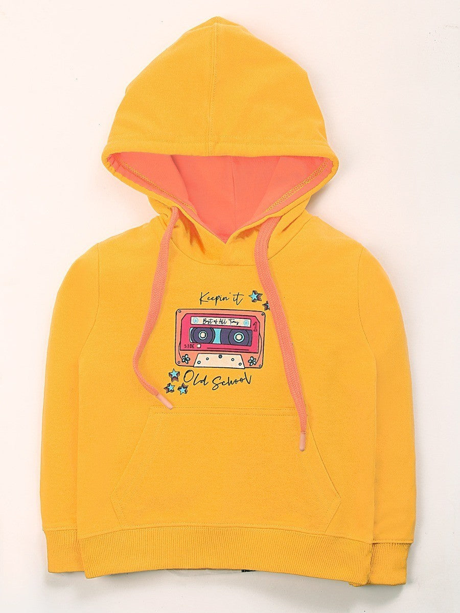 Edenrobe - Girl's Yellow Hoodie - EGTH20-004