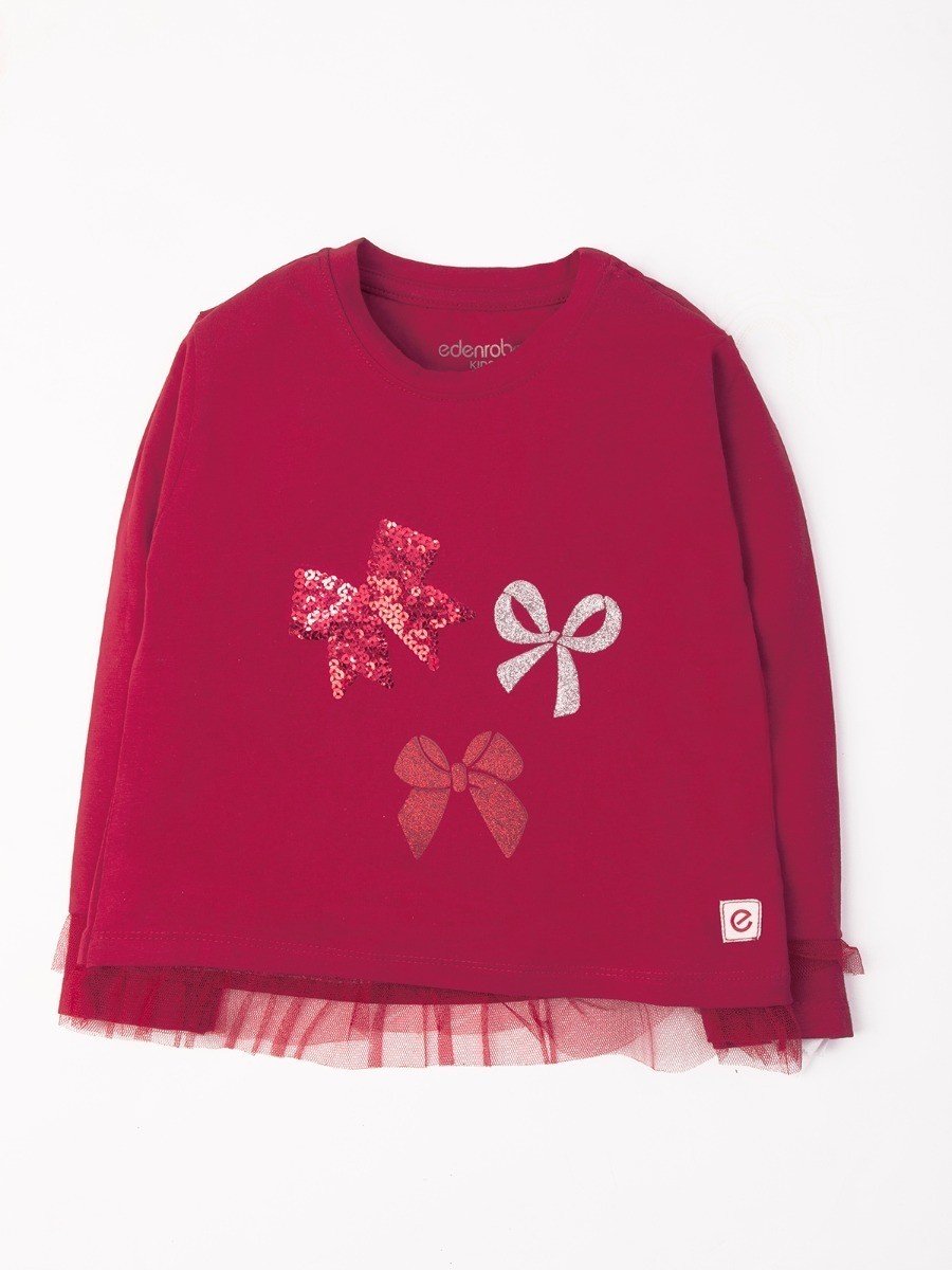 Edenrobe - Girl's Red Top - EGTKF20-002