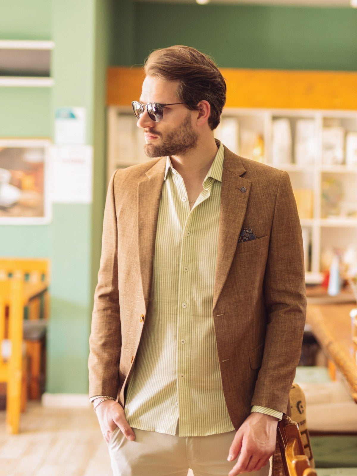 Edenrobe - Men's Light Brown Blazer - EMTB20-8156