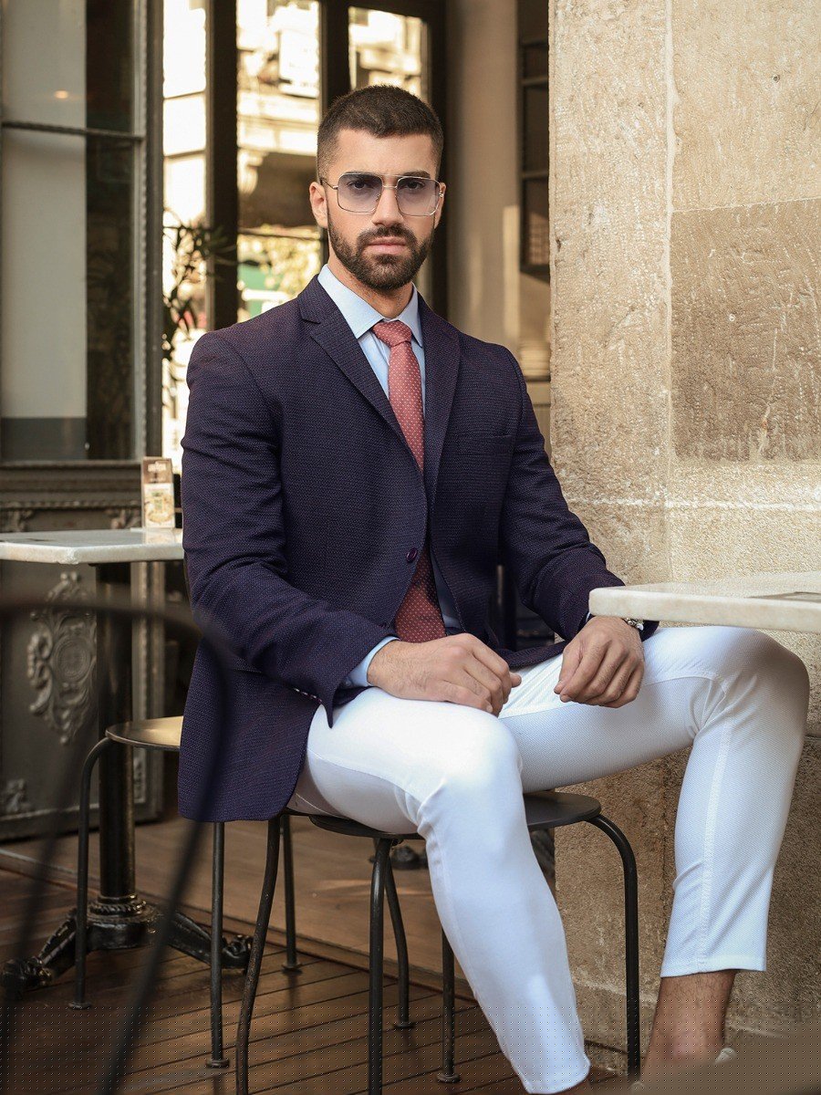 Edenrobe - Men's Purple Blazer - EMTB20-8170