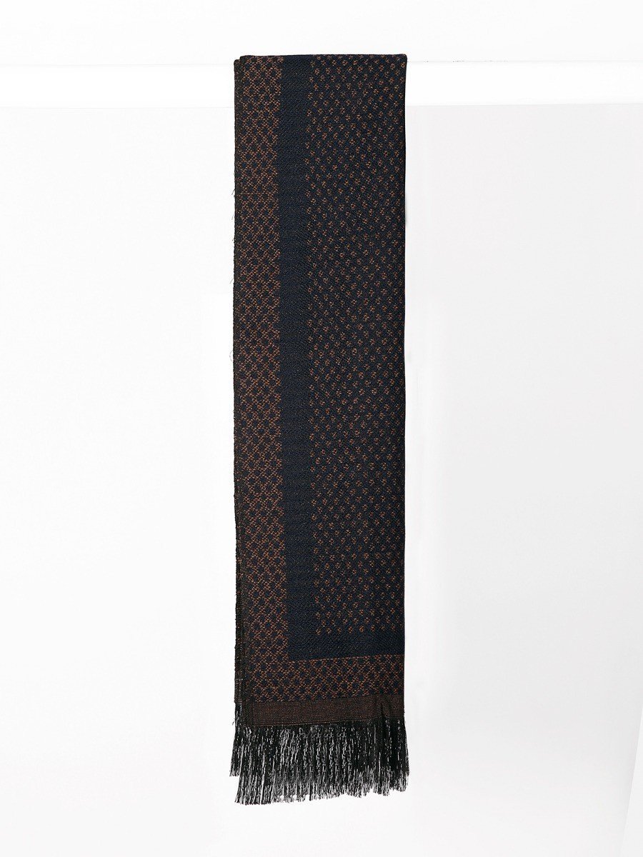 Edenrobe - Men's Navy Gold Muffler - EAMM20-009