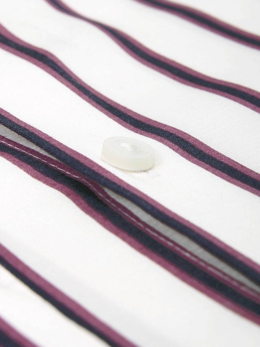 Edenrobe - Men's White Burgundy Shirt - EMTSUC20-083