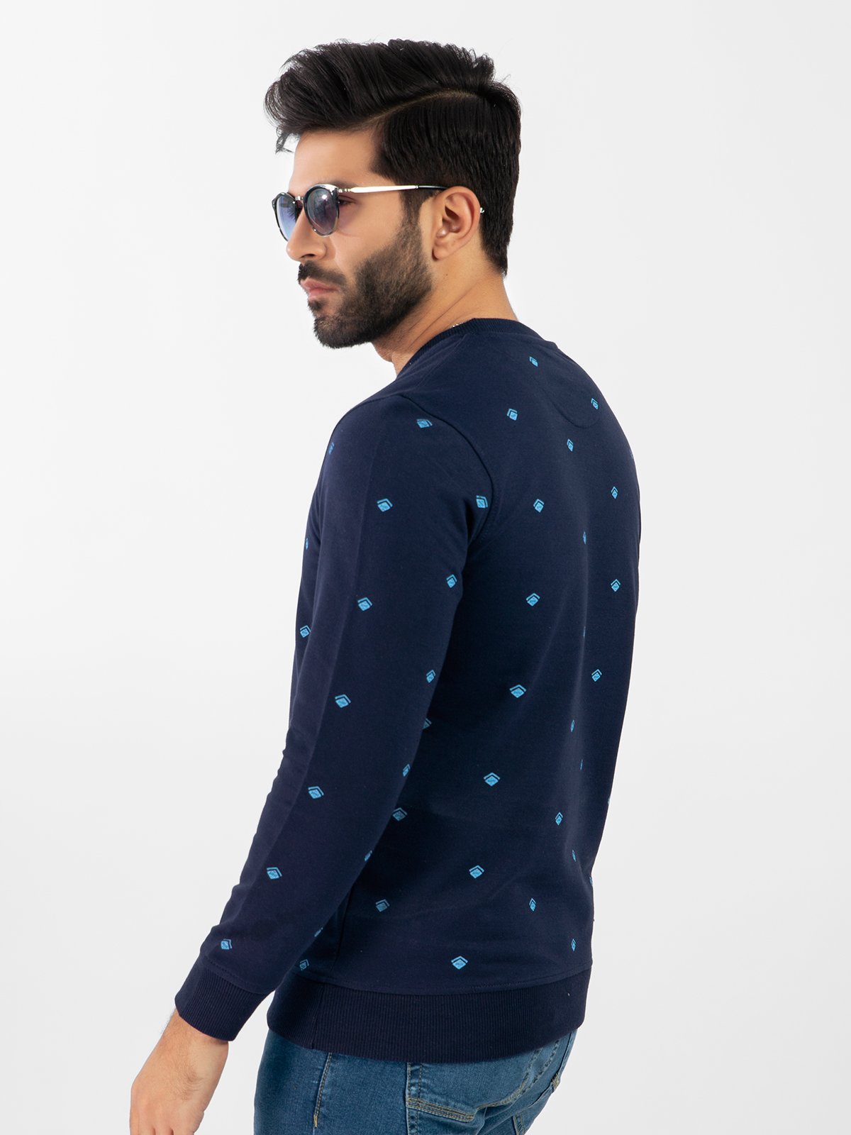 Edenrobe - Men's Navy Blue SweatShirt - EMTSS20-001