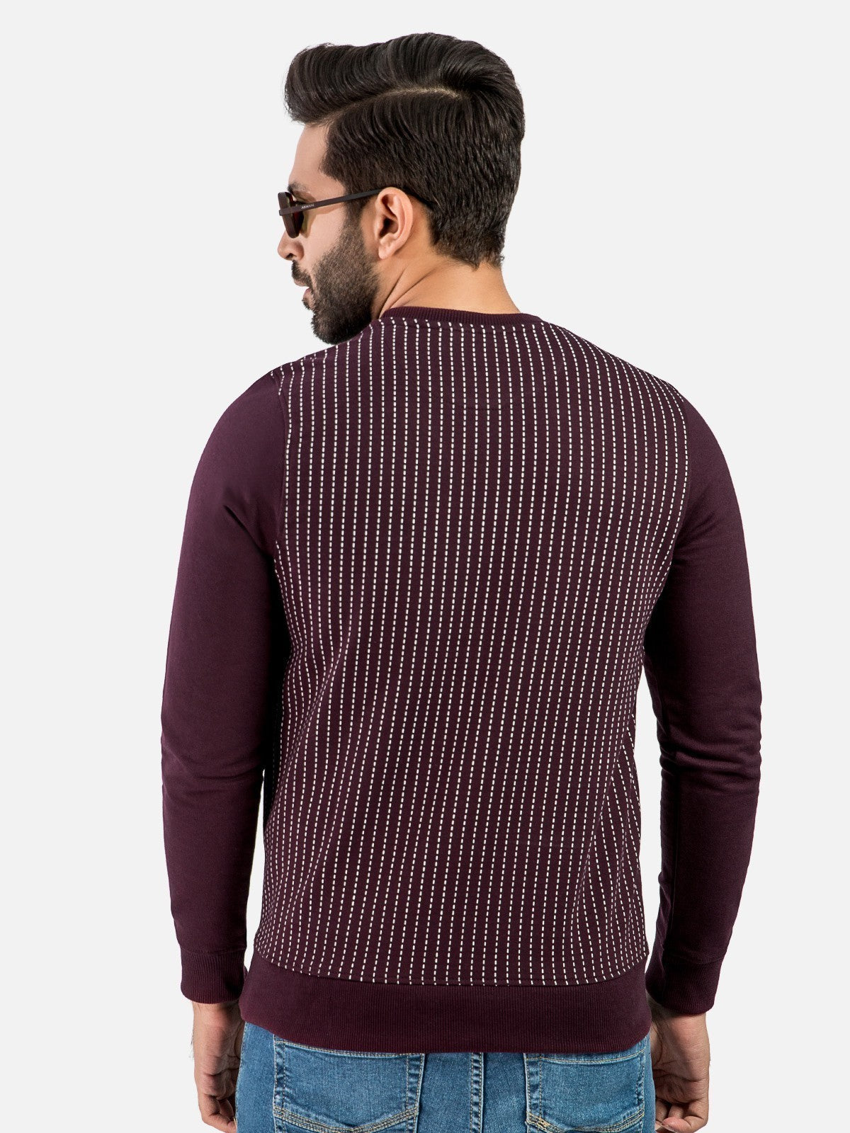 Edenrobe - Men's Plum SweatShirt - EMTSS20-006