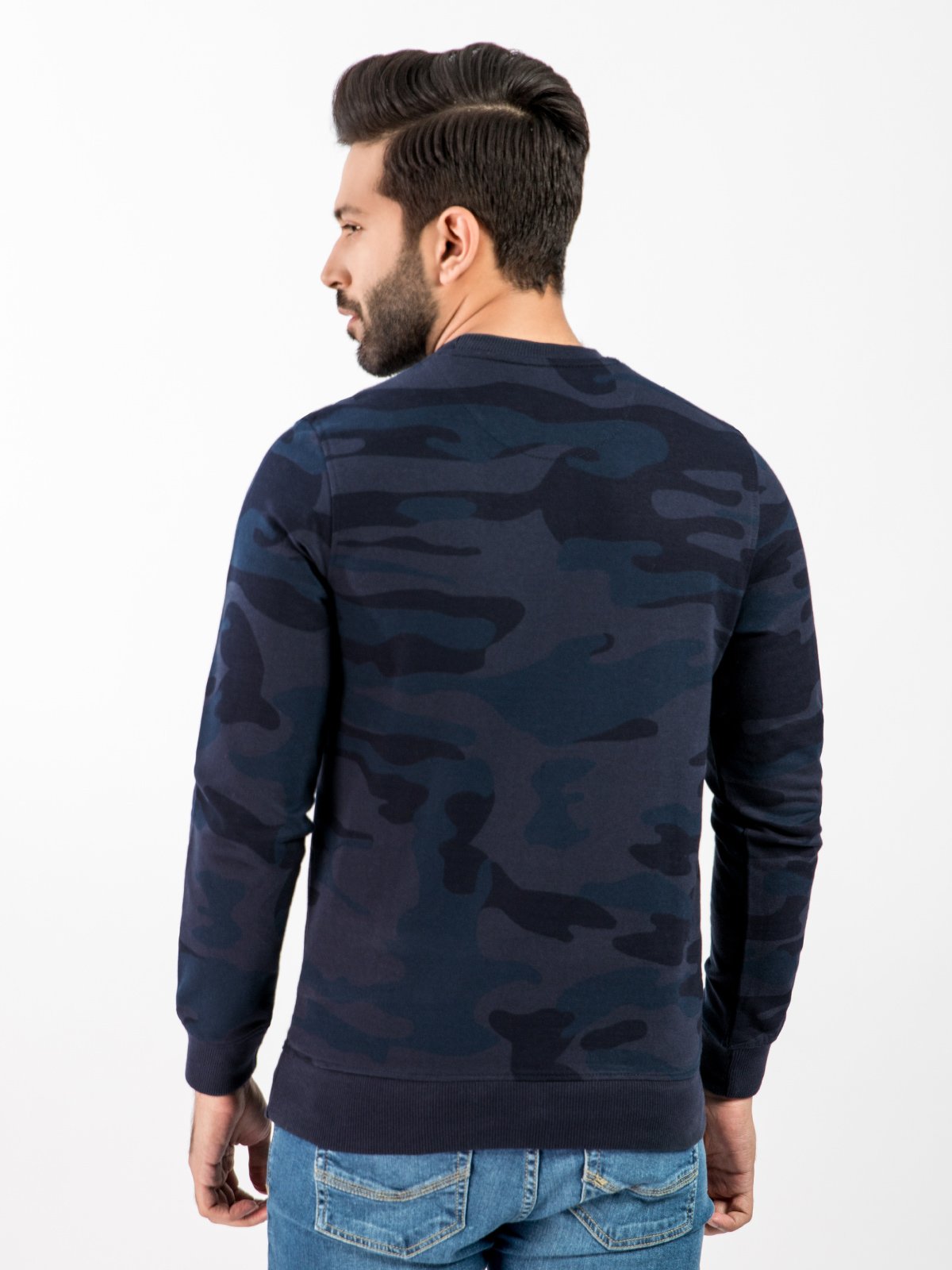 Edenrobe - Men's Navy Blue SweatShirt - EMTSS20-011