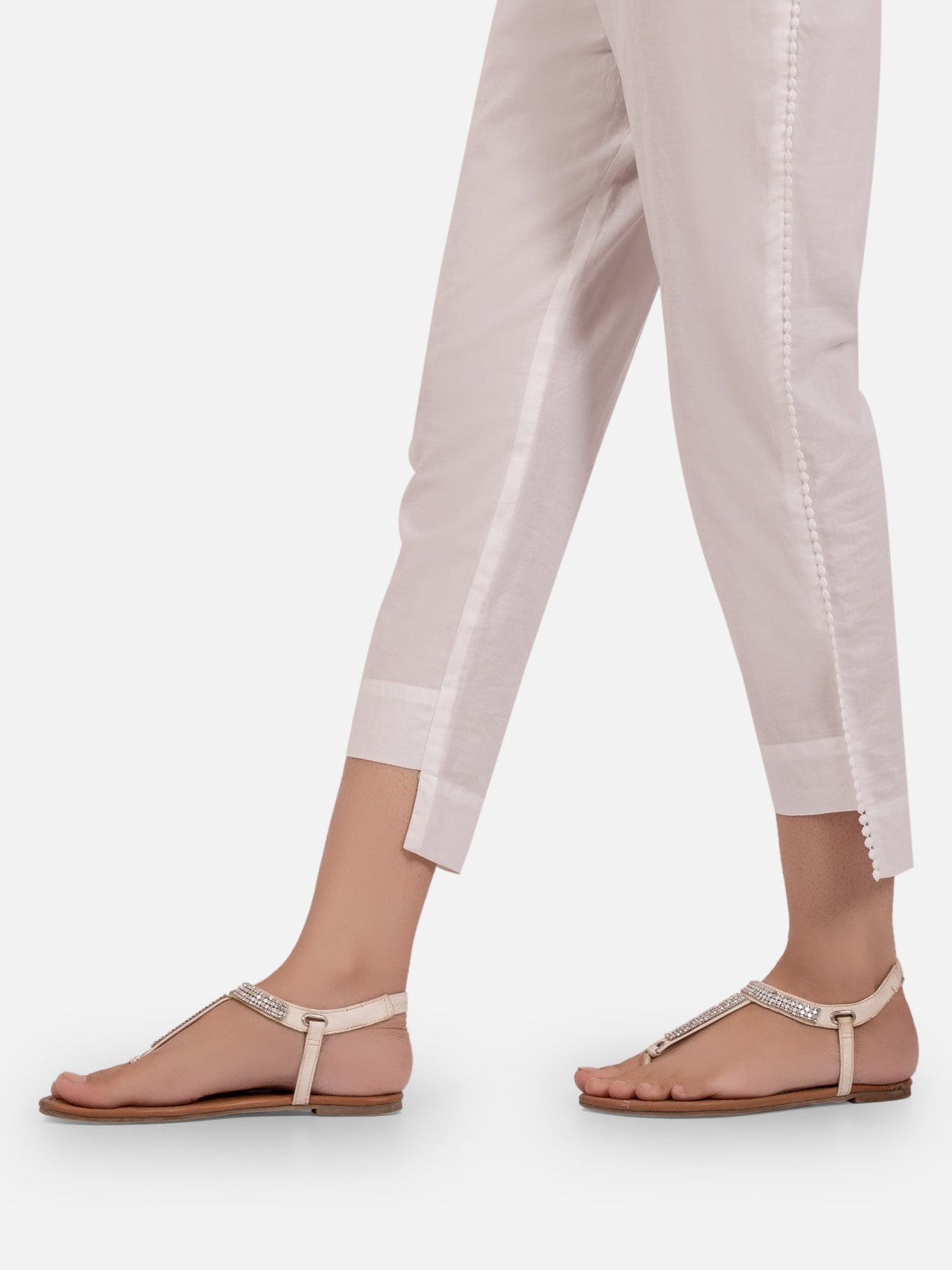 Edenrobe - Women's White Trouser - EWBP20-76272