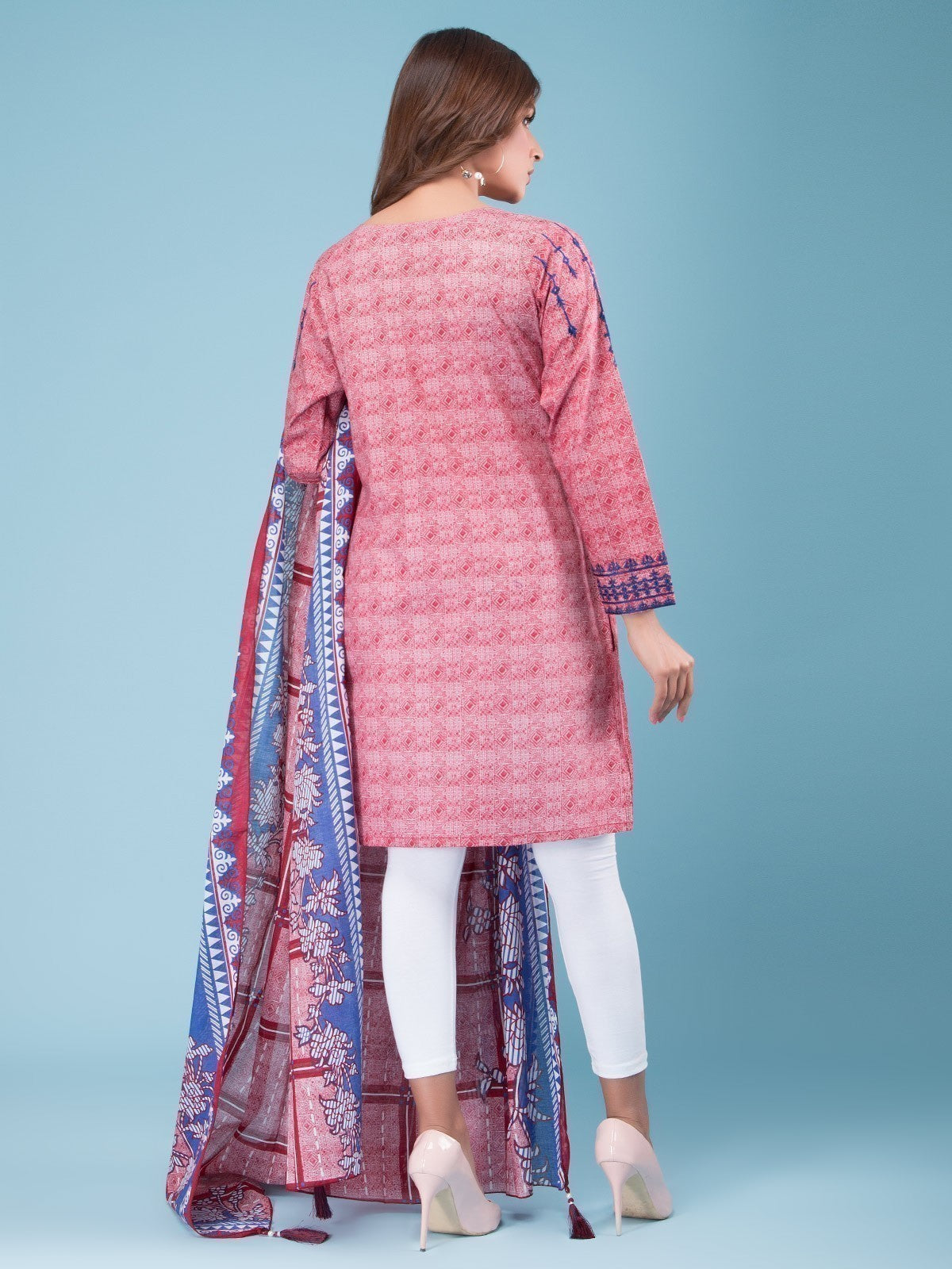 Edenrobe - Pret 2Pc Embroidered Lawn Shirt Dupatta - EWTKE20-66932 (2PC-D)