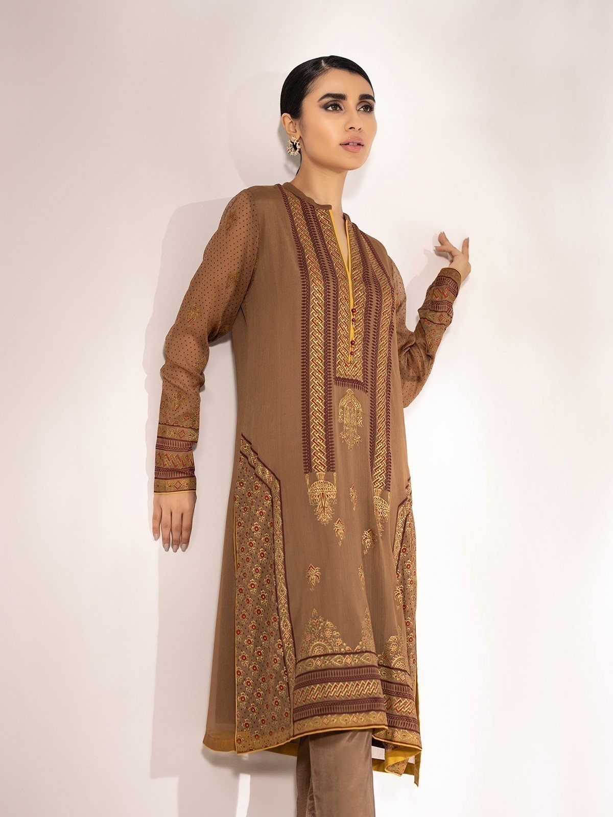 Edenrobe - Pret 2Pc Embroidered Viscose Shirt Trouser - EWTKE20-67045 (2-PCS)