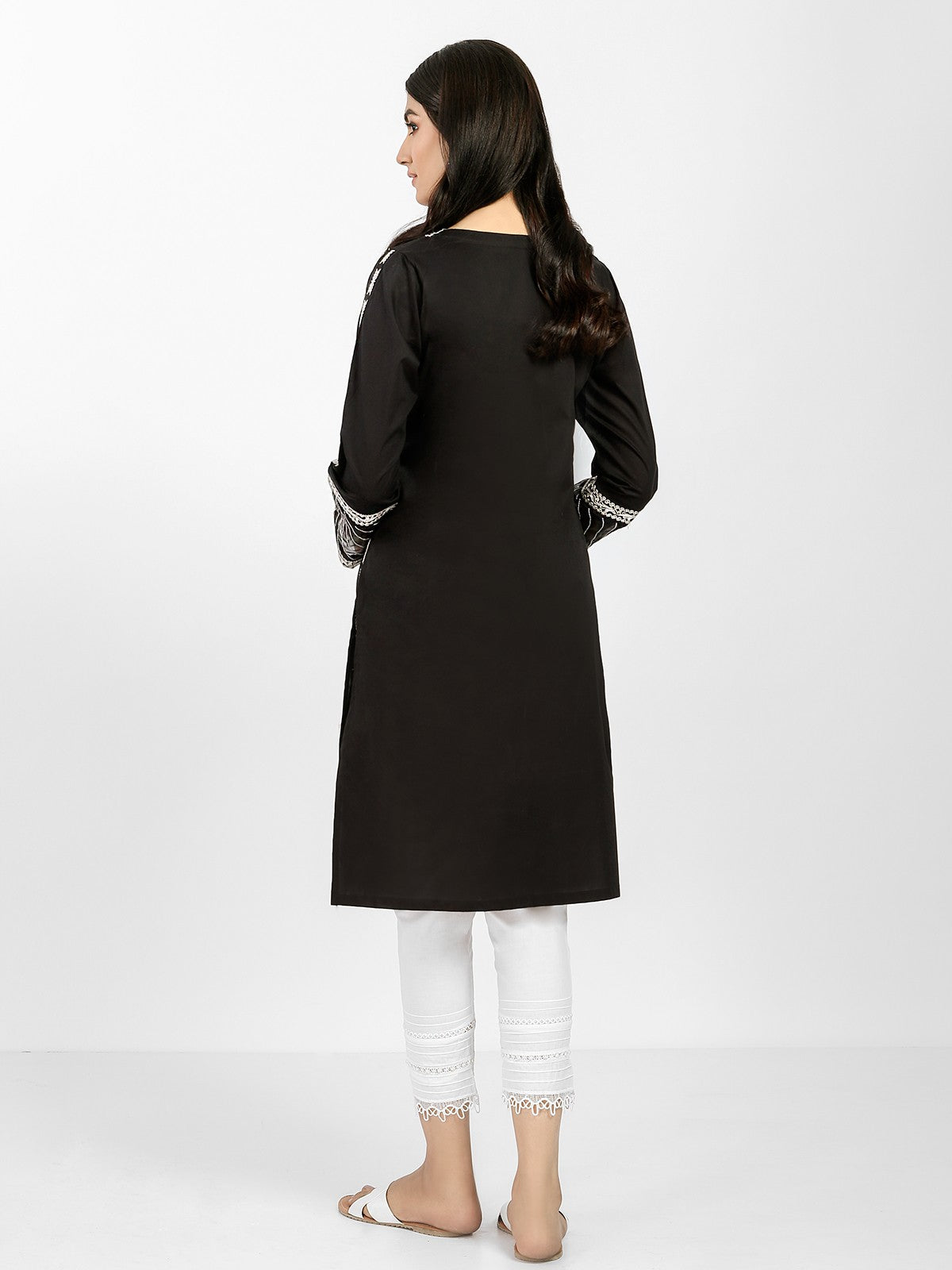 Edenrobe - Pret 1Pc Embroidered Cotton Shirt - EWTKE20-67243