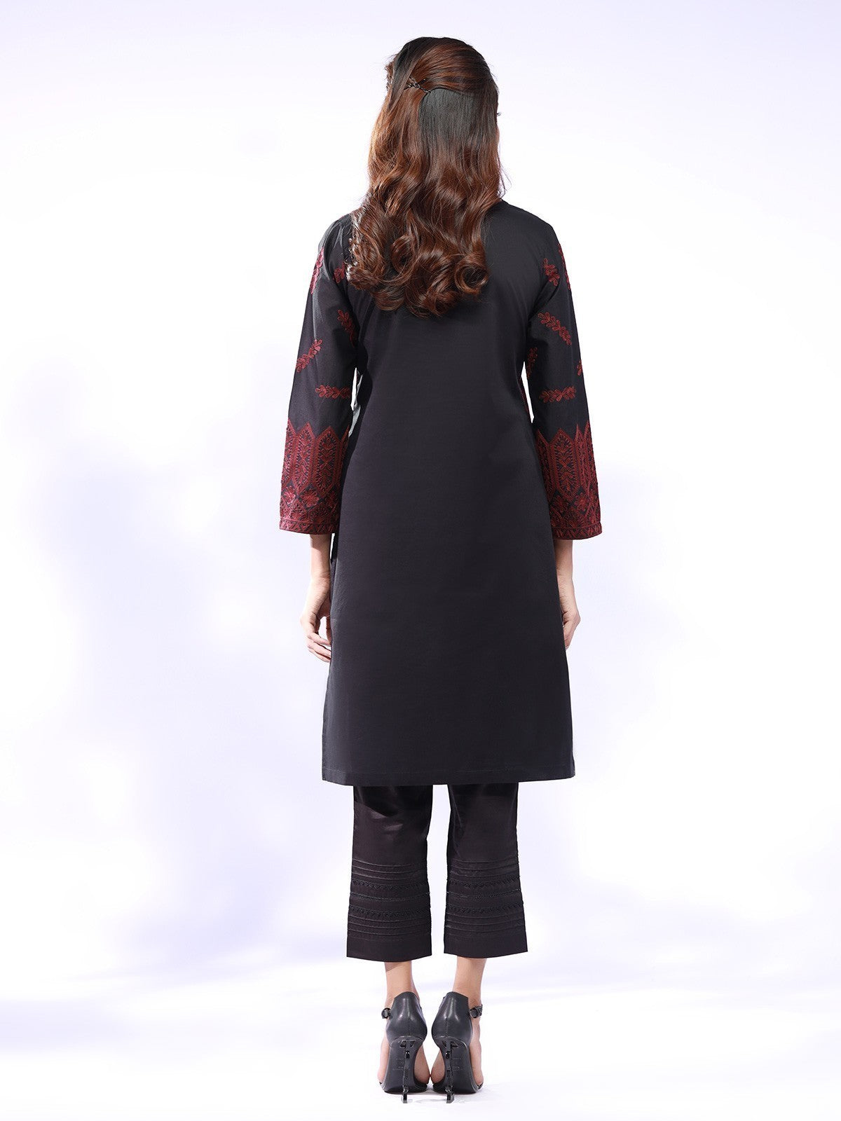 Edenrobe - Pret 1Pc Embroidered Cotton Shirt - EWTKE20-67247
