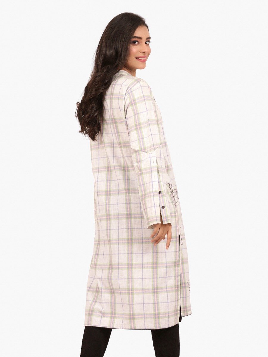 Edenrobe - Pret 1Pc Embroidered Cotton Shirt - EWTKE20-67255