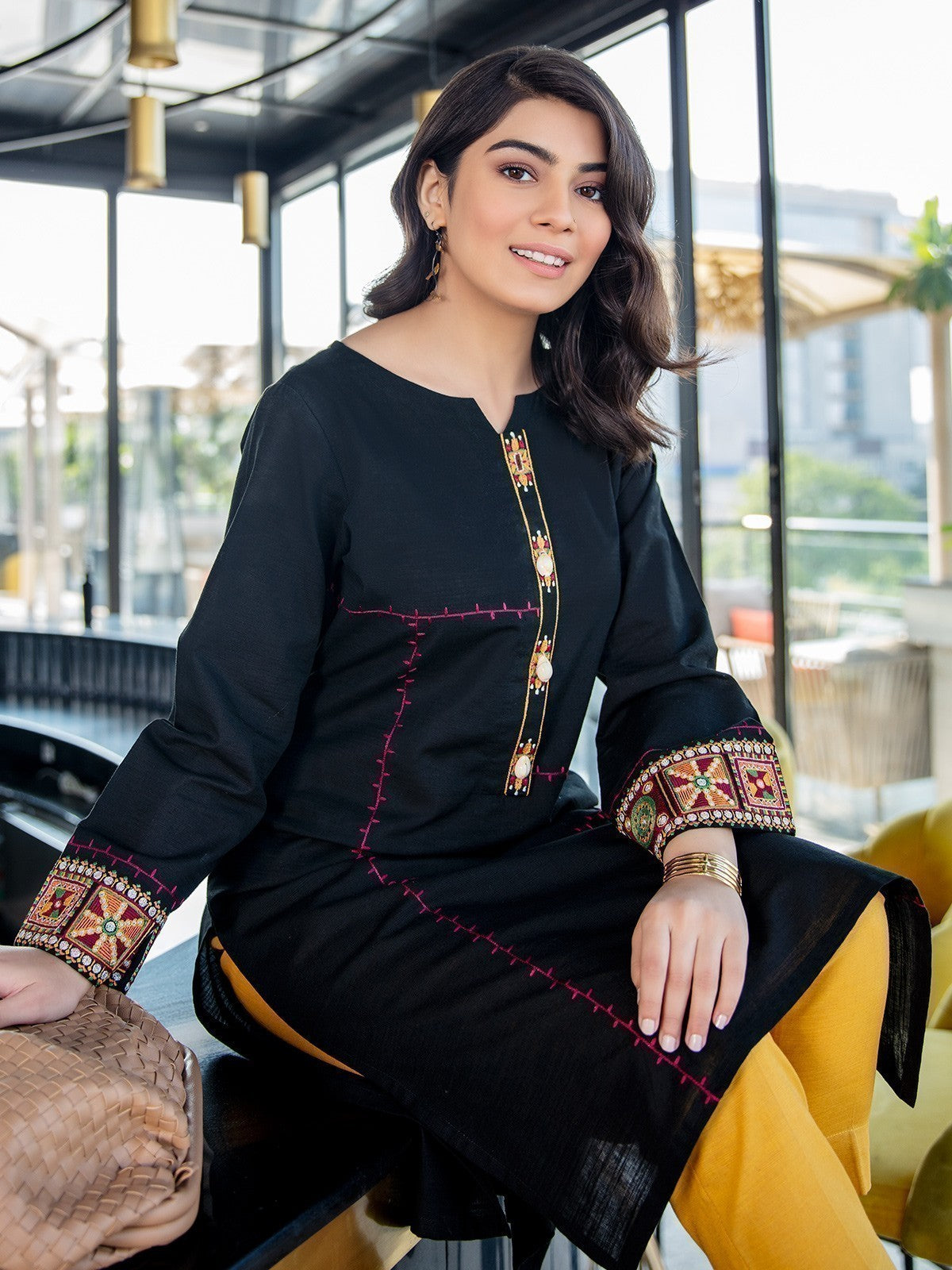 Edenrobe - Pret 1Pc Embroidered Khaddar Shirt - EWTKE20-67320