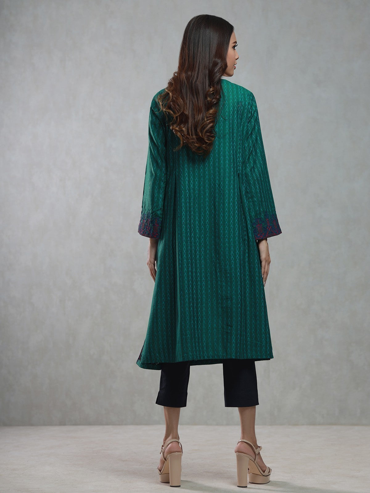 Edenrobe - Pret 1Pc Embroidered Viscose Shirt - EWTKE20-67350