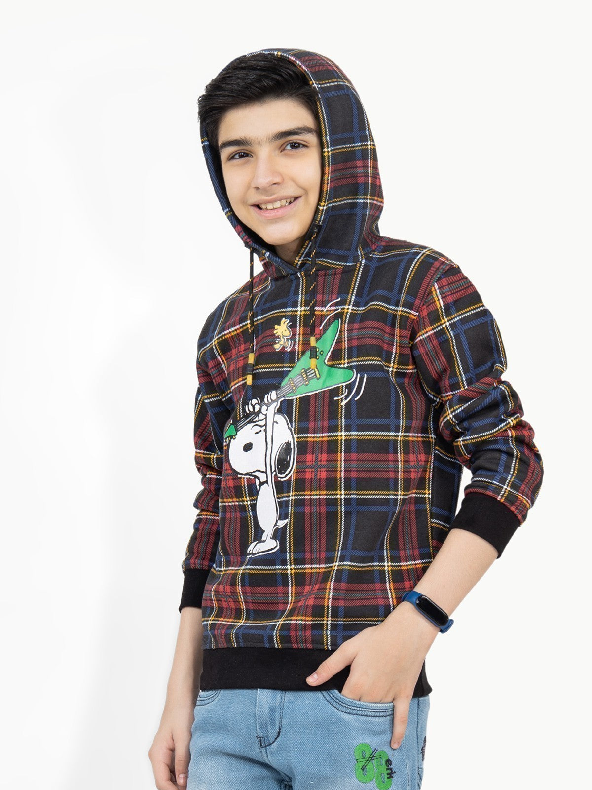 Edenrobe - Boy's Black Hoodie - EBTH21-005