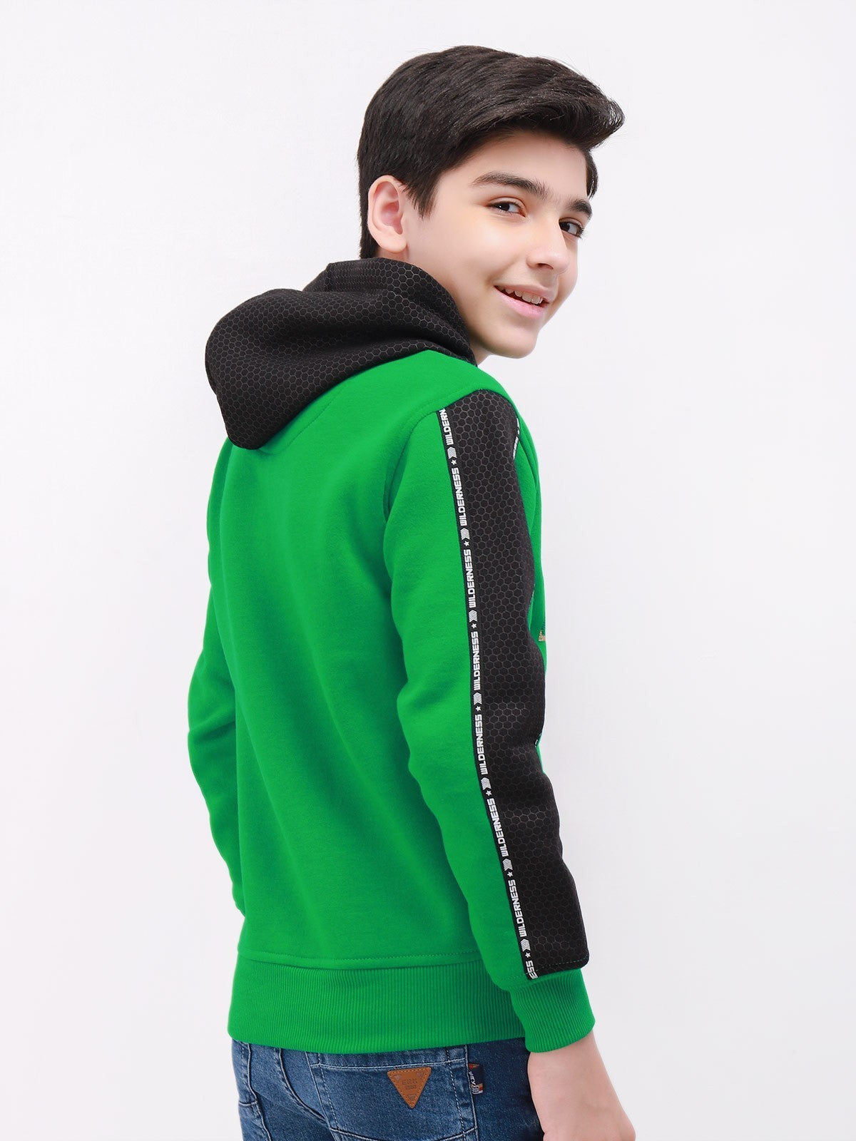 Edenrobe - Boy's Green Hoodie - EBTH21-013