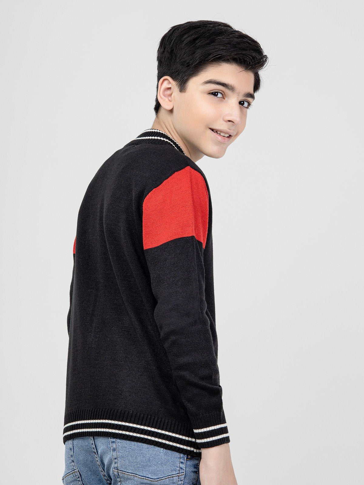 Edenrobe - Boy's Black Sweater - EBTSWT21-002