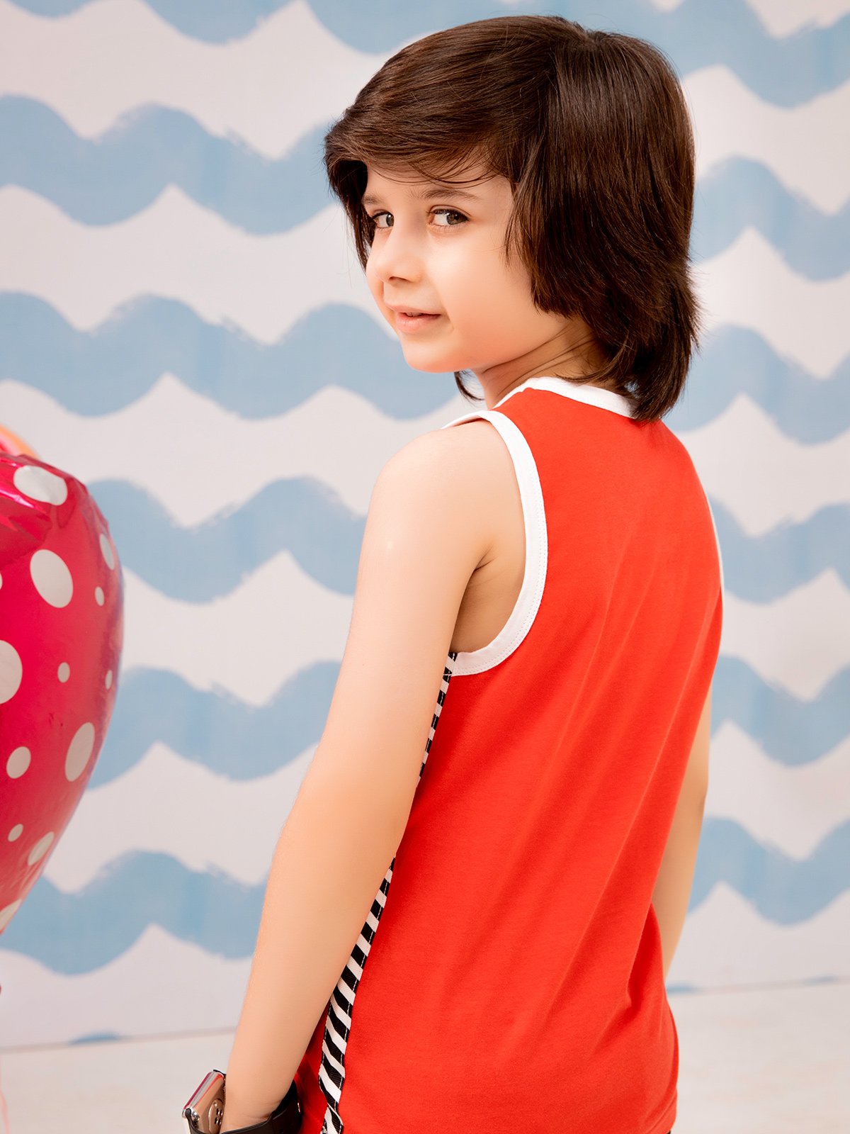 Edenrobe - Boy's Red Tank Top - EBTT21-015