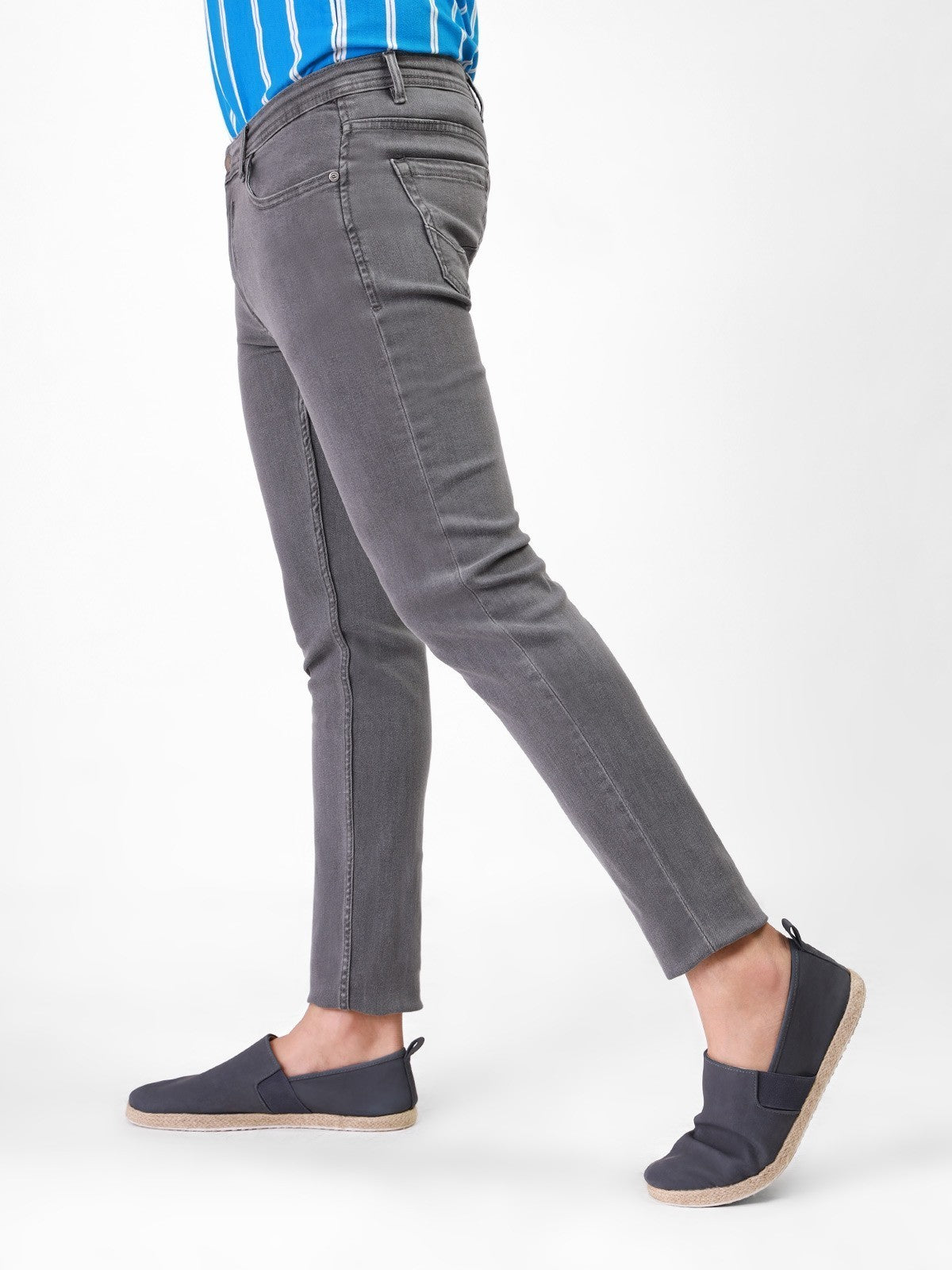 Edenrobe - Men's Grey Denim Jeans - EMBPD21-007