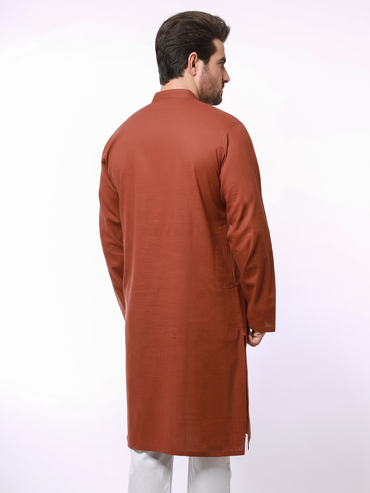 Edenrobe - Men's Rust Kurta - EMTK21S-99044