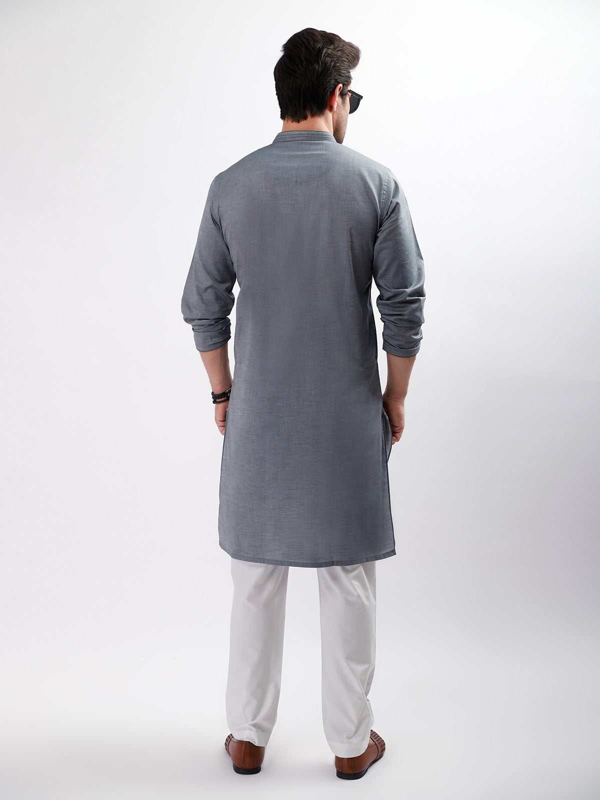 Edenrobe - Men's Grey Kurta - EMTK21S-99066