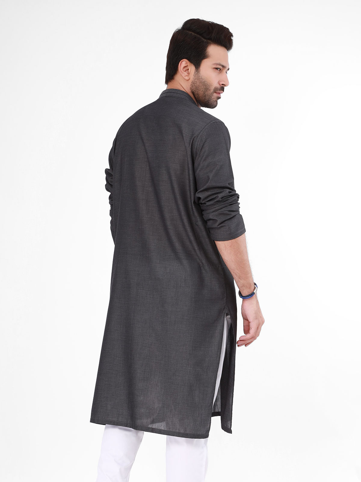 Edenrobe - Men's Dark Grey Kurta - EMTK21S-99094