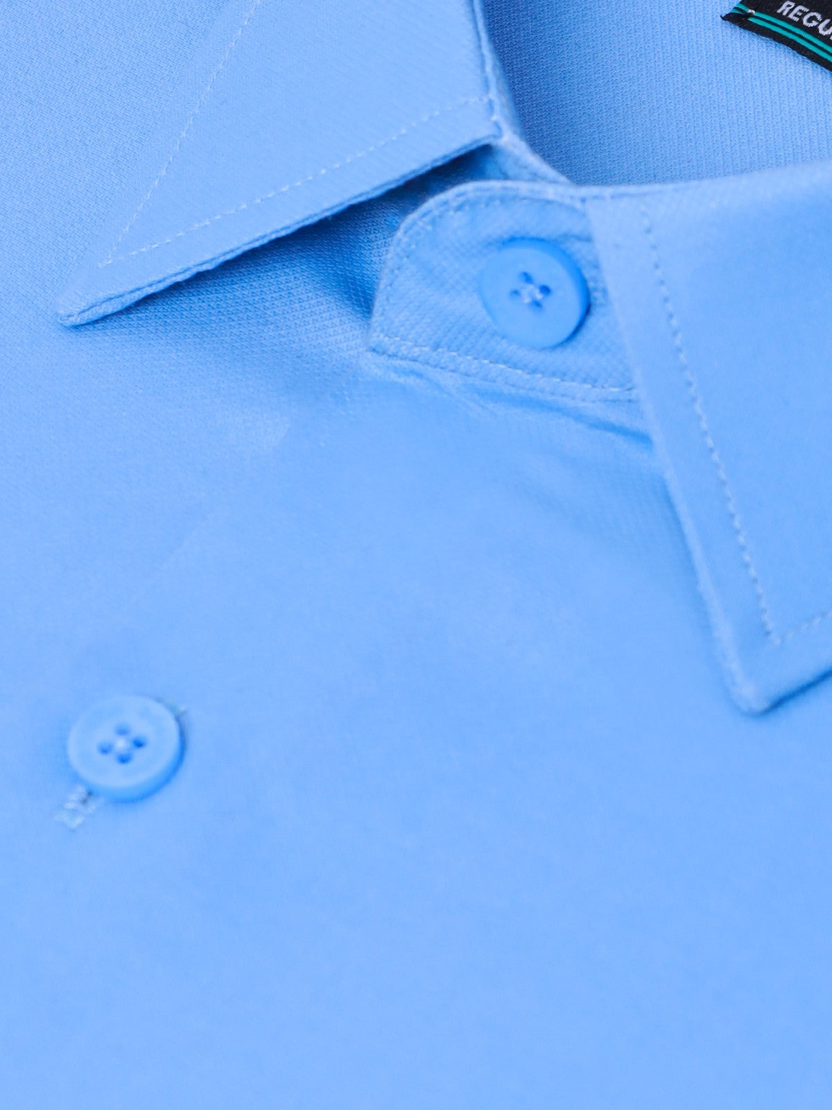 Edenrobe - Men's Sky Blue Plain Shirt - EMTSB21-051
