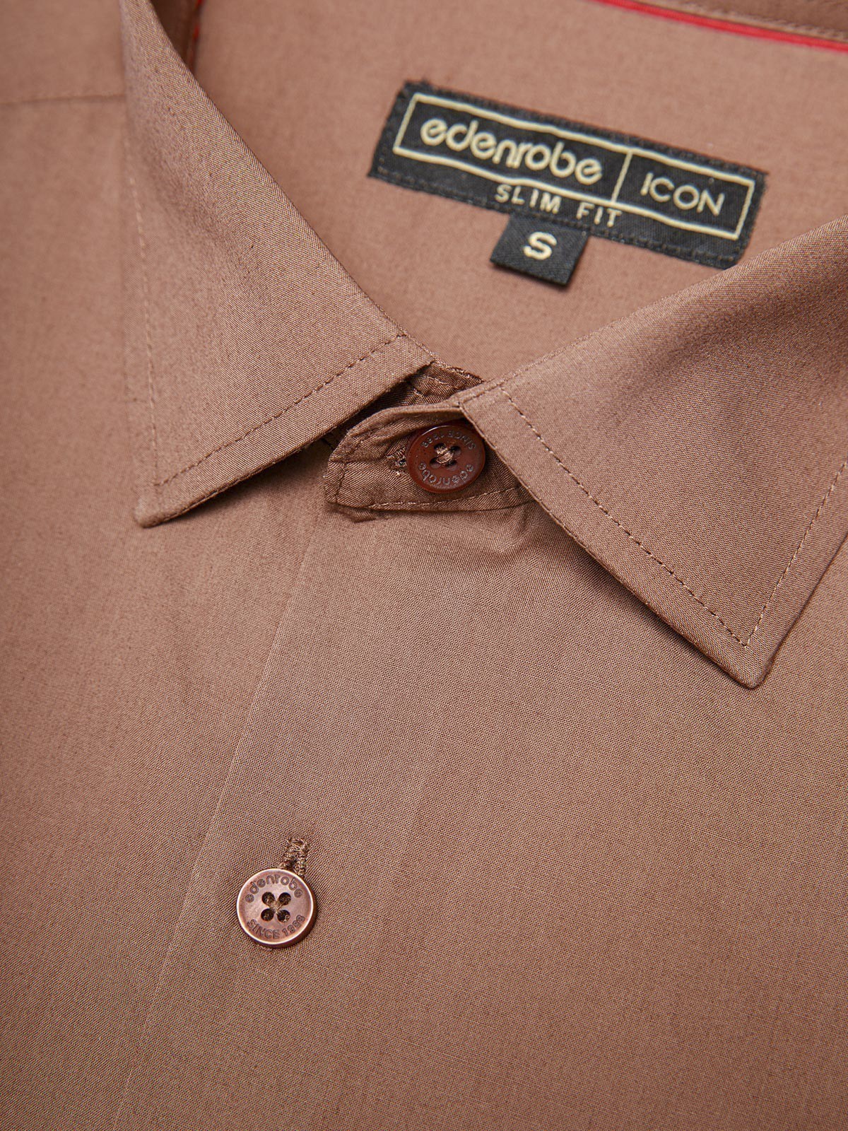 Edenrobe - Men's Plain Brown Shirt - EMTSI21-50200