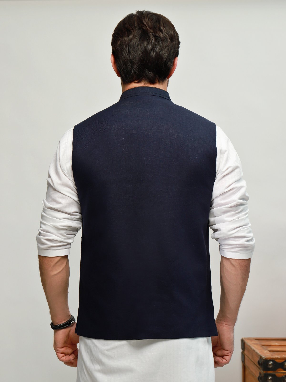 Edenrobe - Men's Navy Blue Waist Coat - EMTWC21-35753