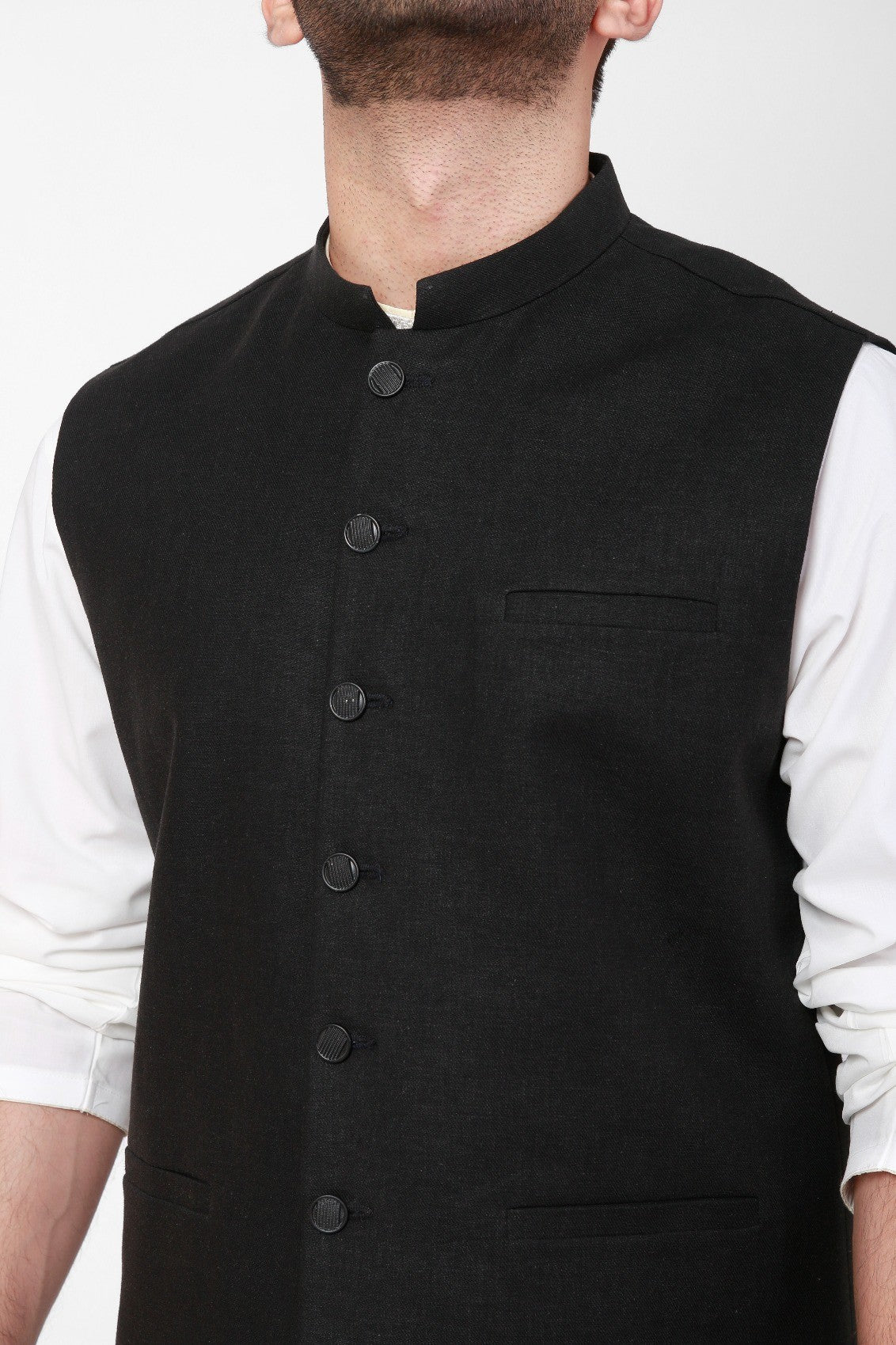 Edenrobe - Men's Black Waist Coat - EMTWC21-35769