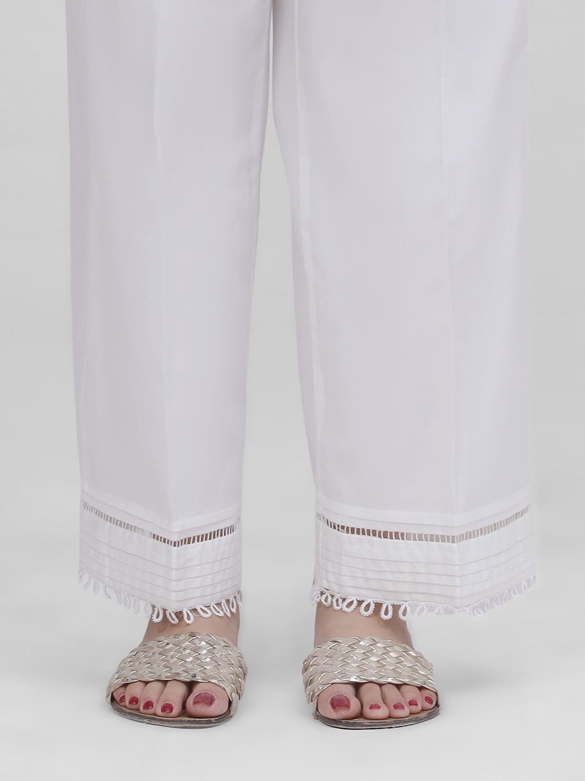 Edenrobe - Women's Off White Trouser - EWBP21-76315