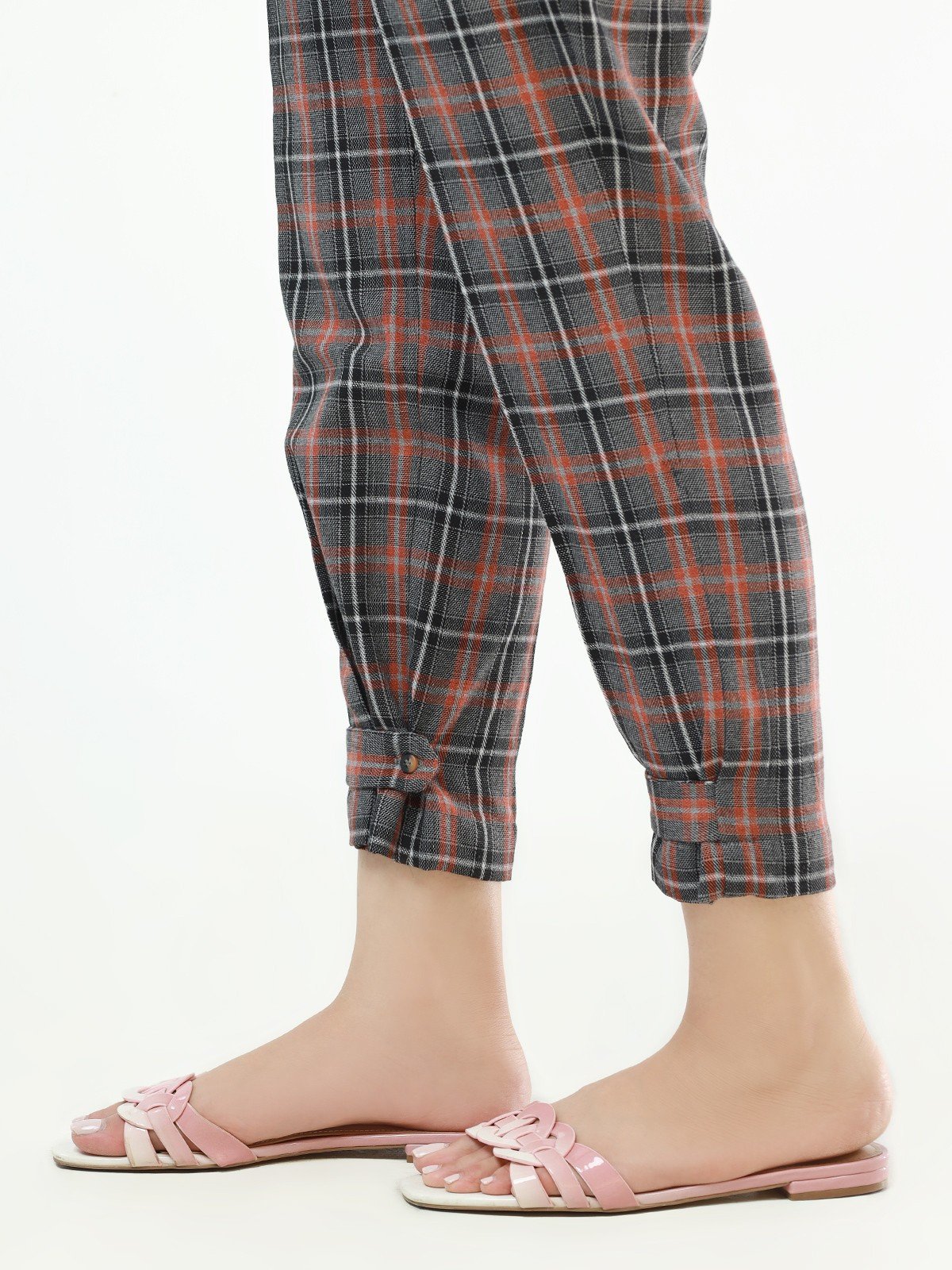 Edenrobe - Women's Grey Red Trouser - EWBP21-76322