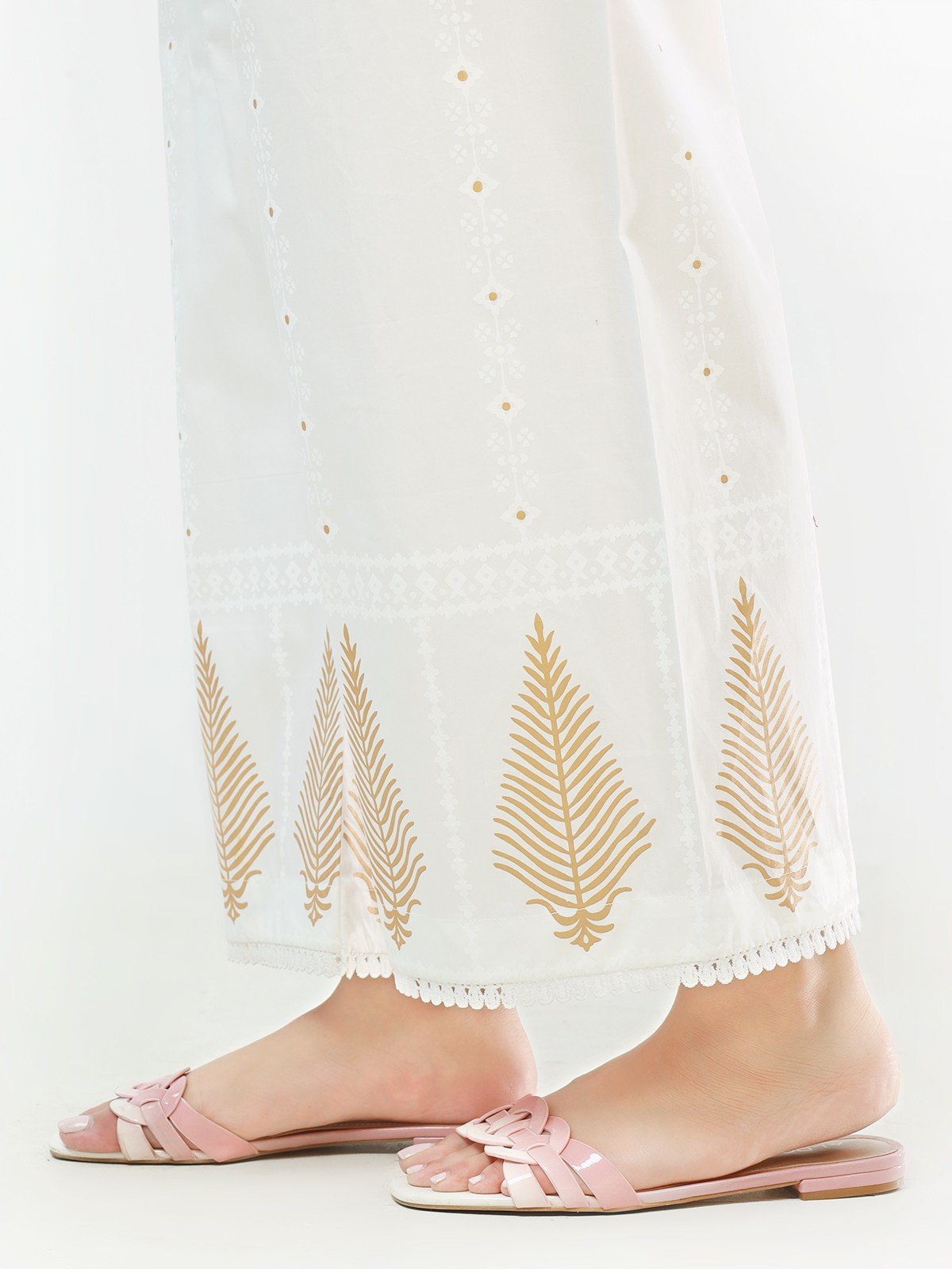 Edenrobe - Women's White Trouser - EWBP21-76344