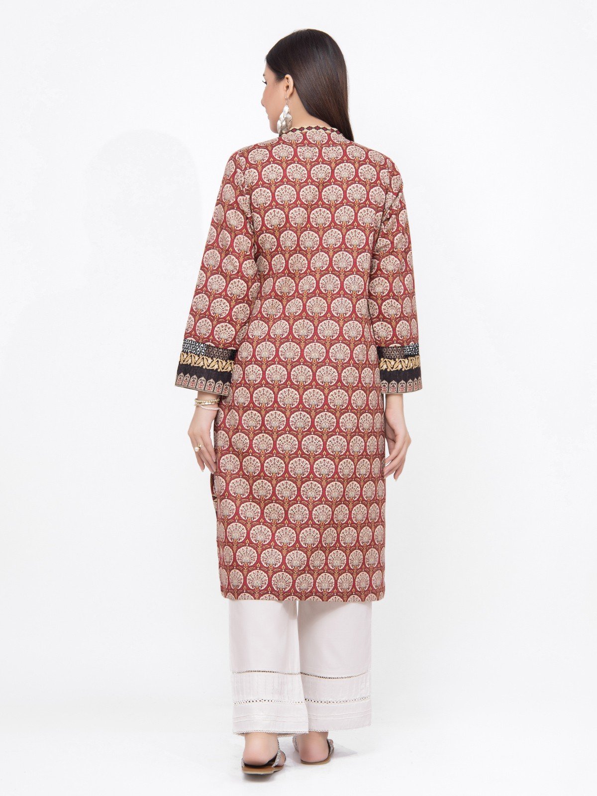 Edenrobe - Pret 1Pc Printed Khaddar Shirt - EWTKA21-67859