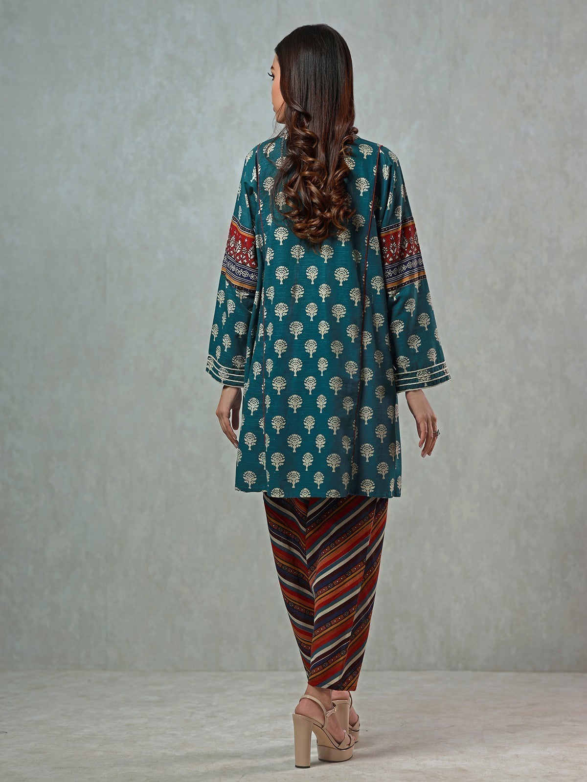 Edenrobe - Pret 2Pc Embroidered Khaddar Shirt Trouser - EWTKE21-67362 (2-PCS)