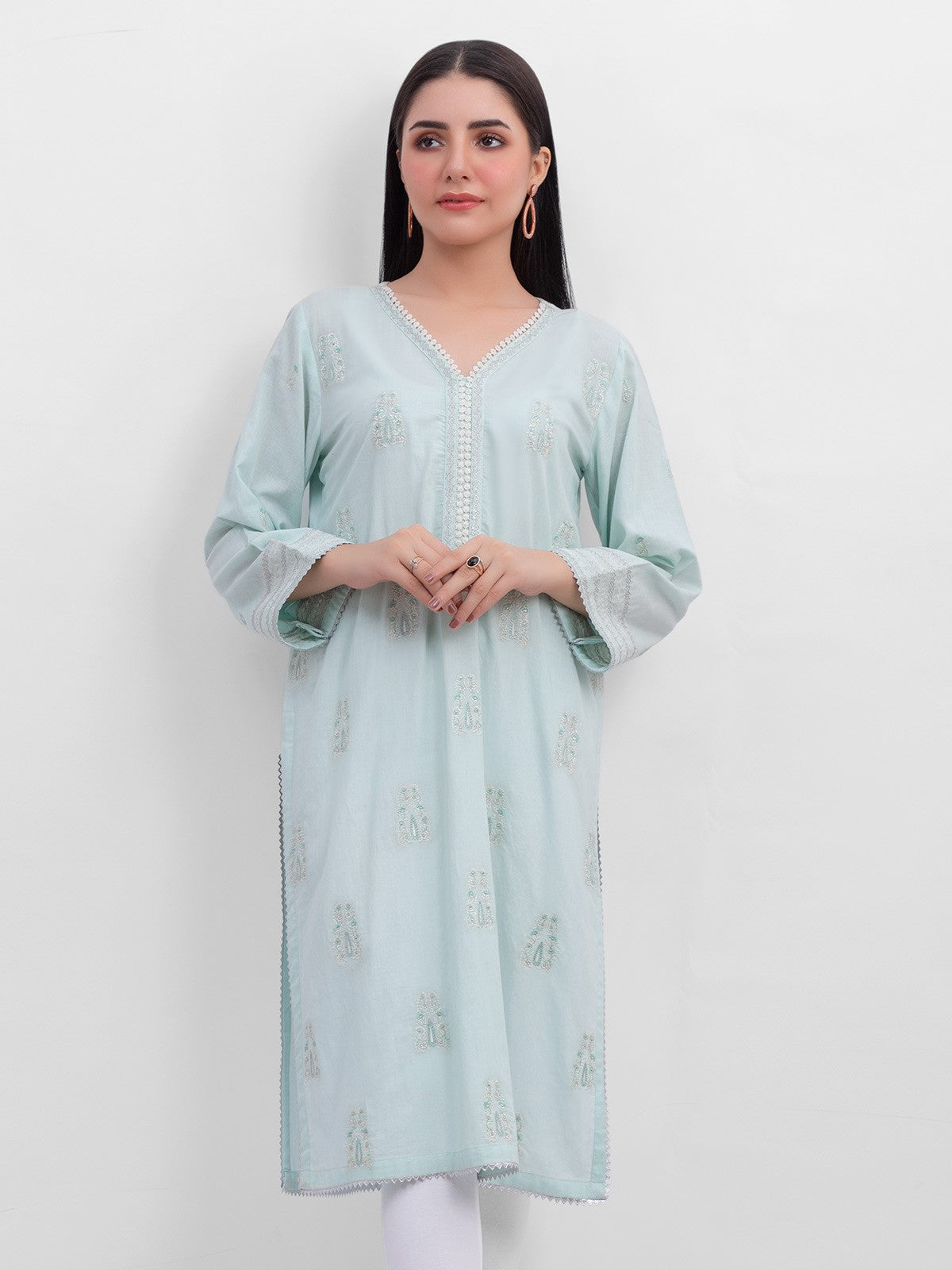 Edenrobe - Pret 1Pc Embroidered Lawn Shirt - EWTKE21-67458