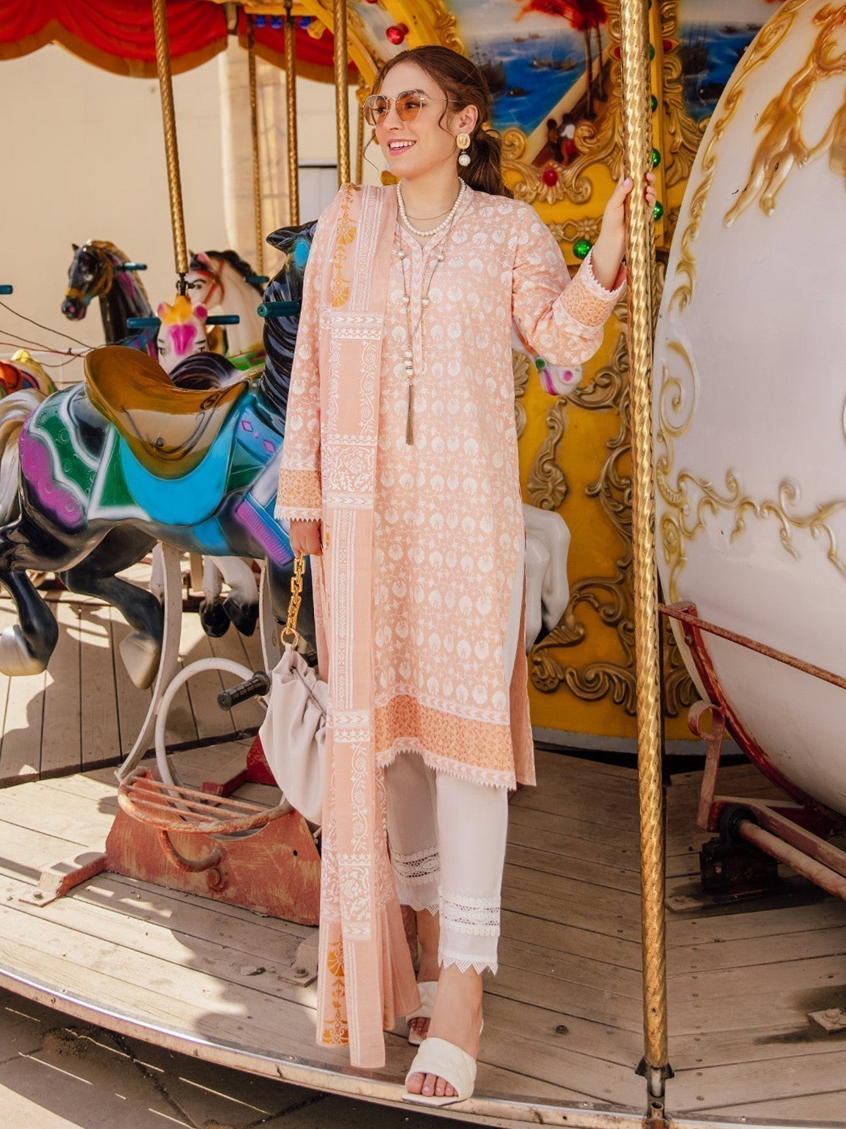 Edenrobe - Pret 2Pc Embroidered Lawn Shirt Dupatta - EWTKE21-67476 (2PC-D)