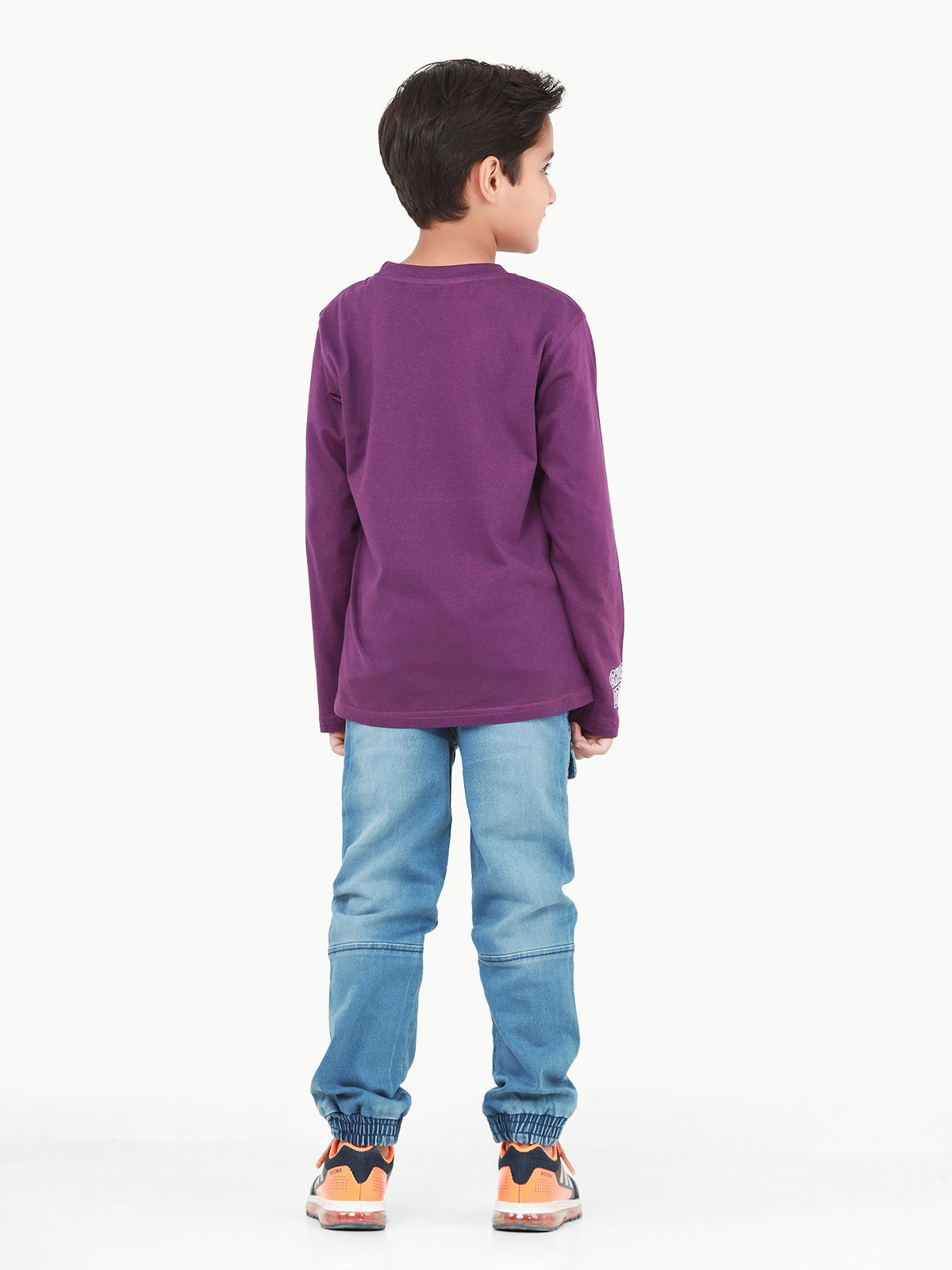 Edenrobe - Boy's Light Purple Full Sleeve T-Shirt - EBTGF22-021
