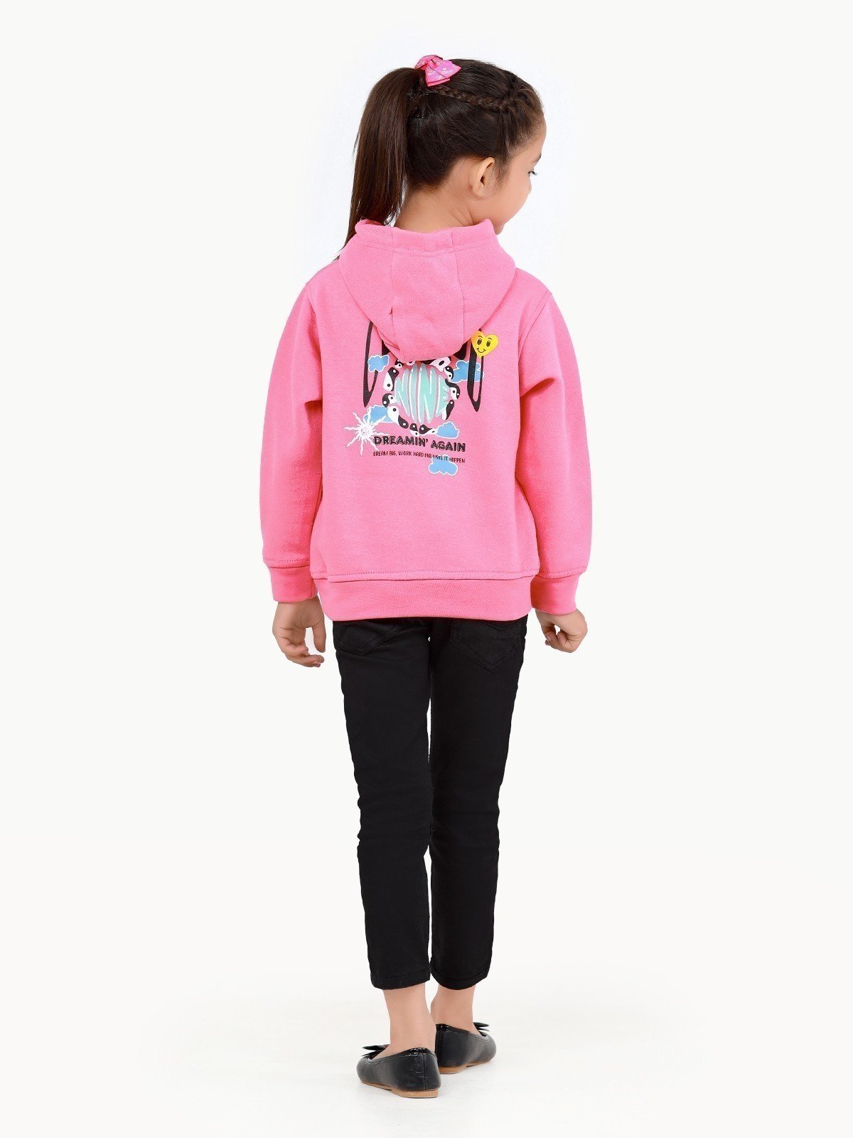 Edenrobe - Girl's Pink Hoodie - EGTH22-002