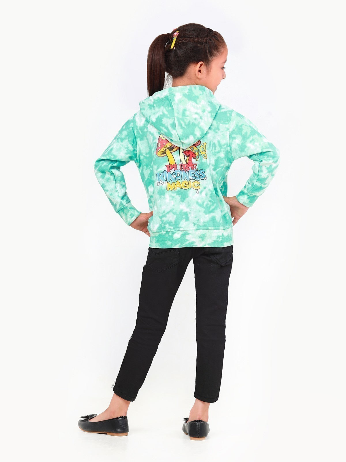 Edenrobe - Girl's Sea Green Hoodie - EGTH22-010