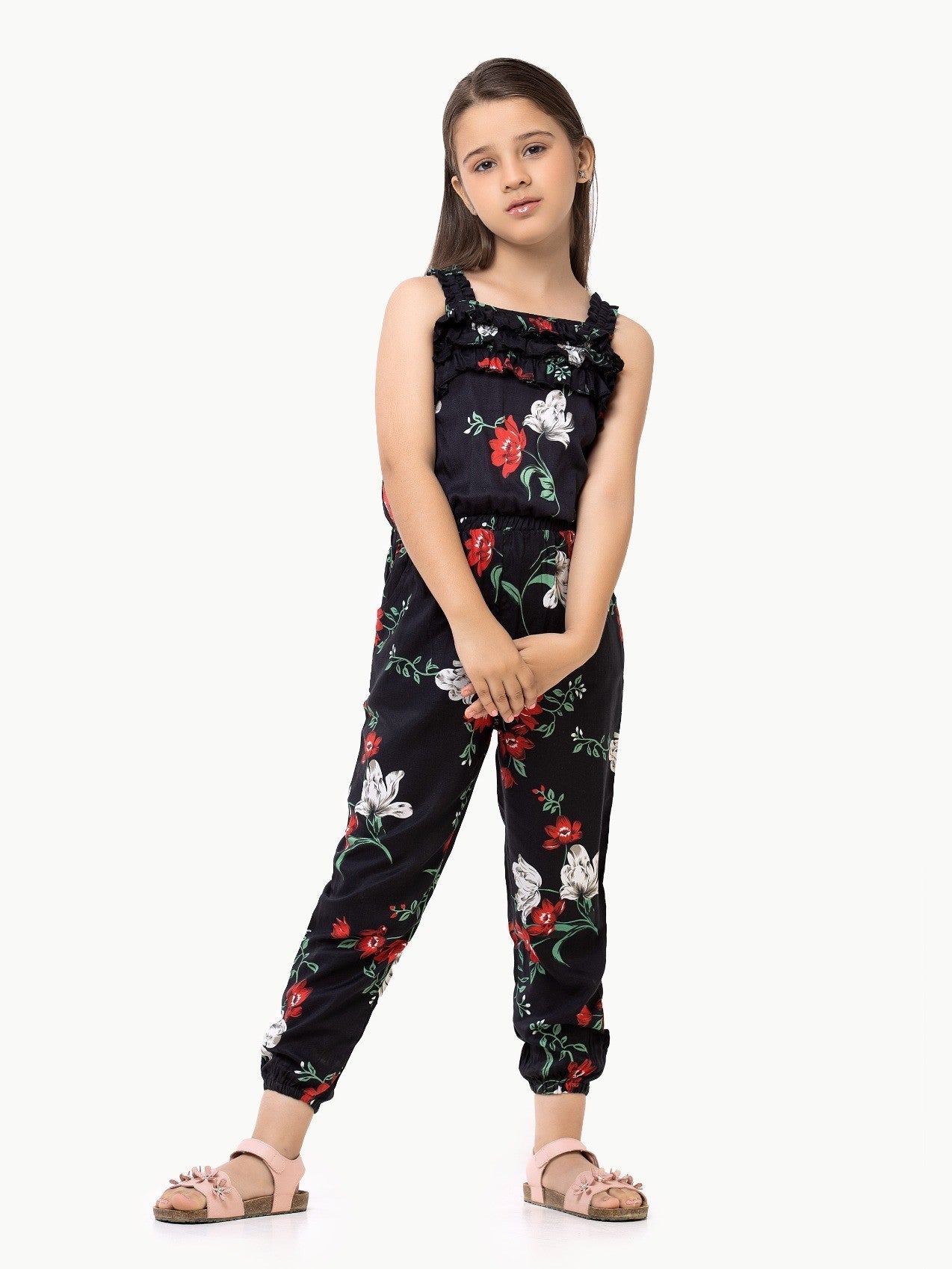 Edenrobe - Girl's Black Jumpsuit - EGTJSW22-002