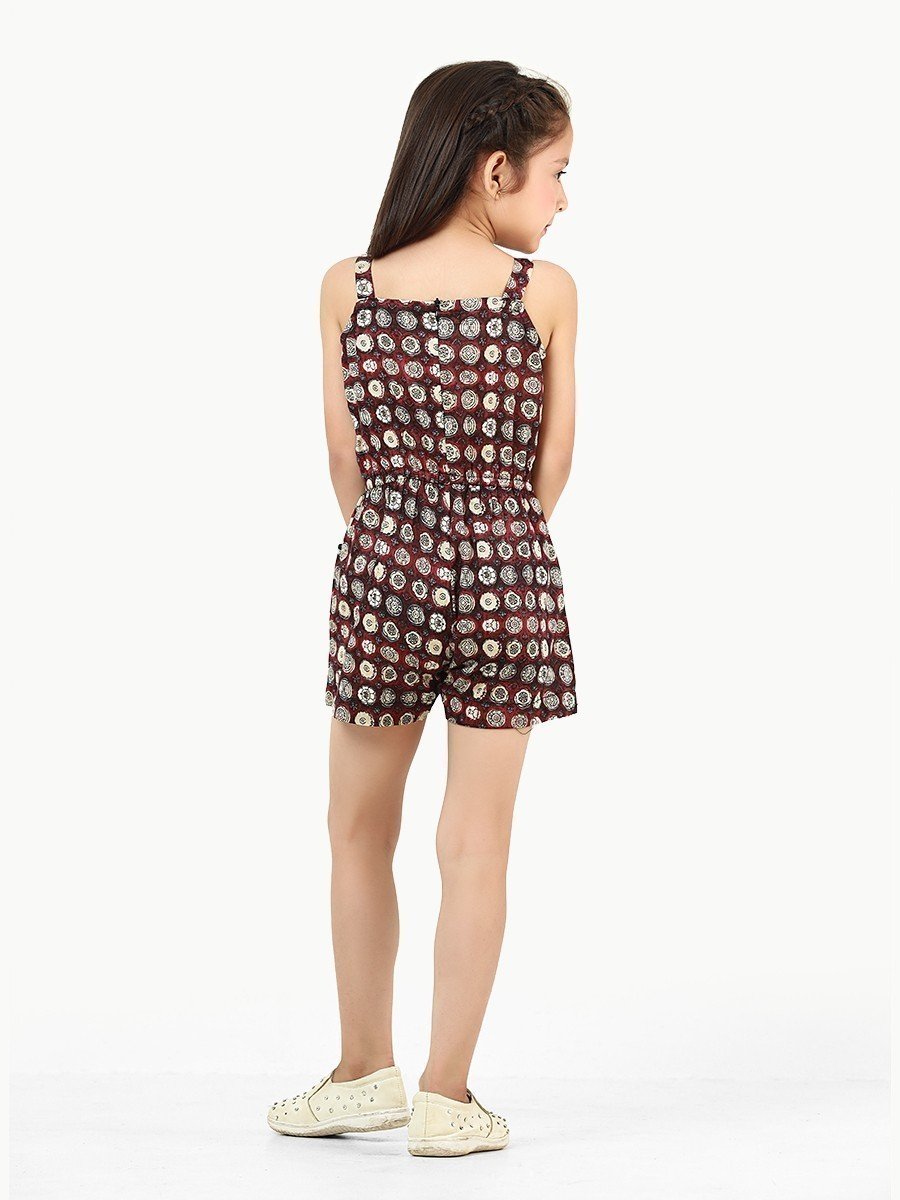 Edenrobe - Girl's Burgundy Jumpsuit - EGTJSW22-008