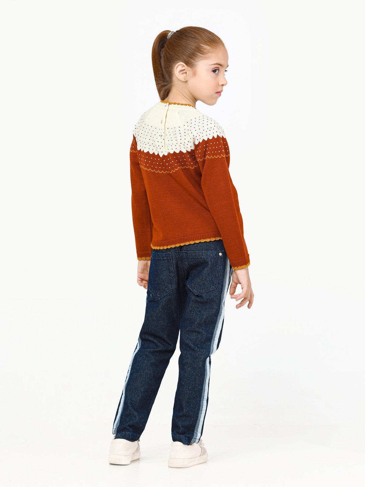 Edenrobe - Girl's Rust Sweater - EGTSWT22-013