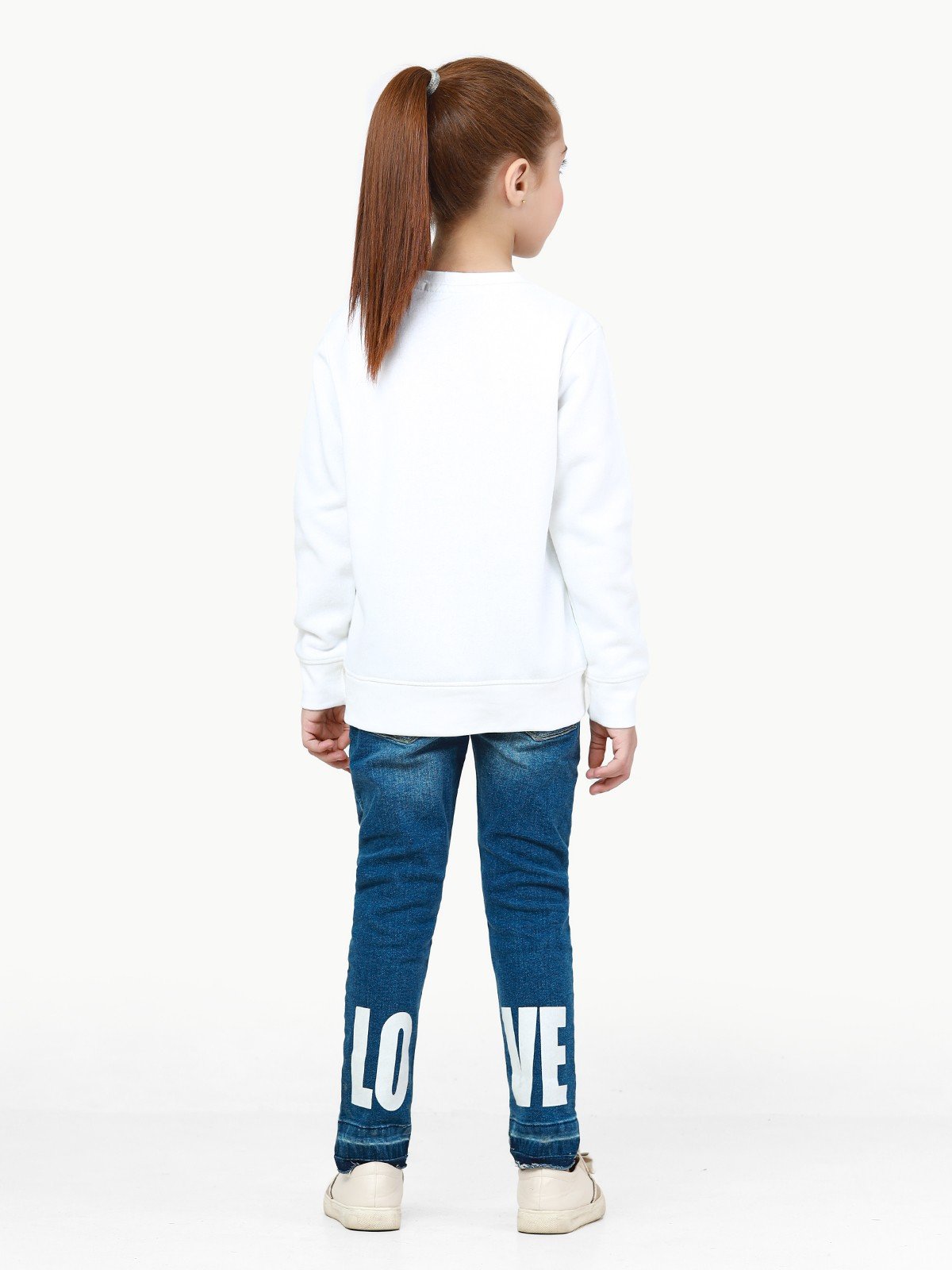 Edenrobe - Girl's White Sweatshirt - EGTSS22-001