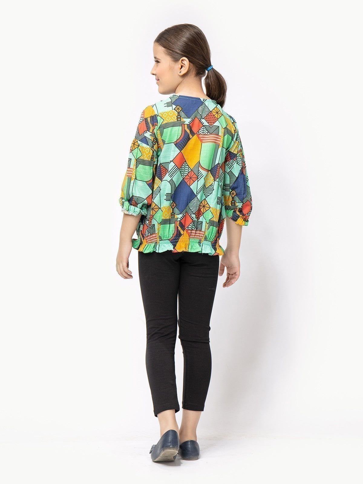 Edenrobe - Girl's Sea Green Fusion Top - EGTFT21-002