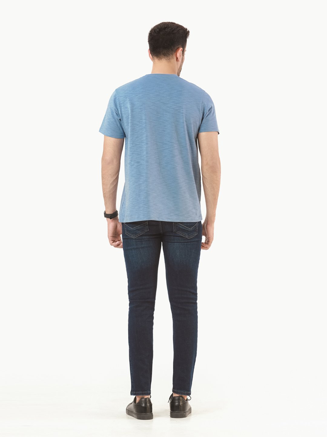 Edenrobe - Men's Teal Blue Basic Tee - EMTBT22-005