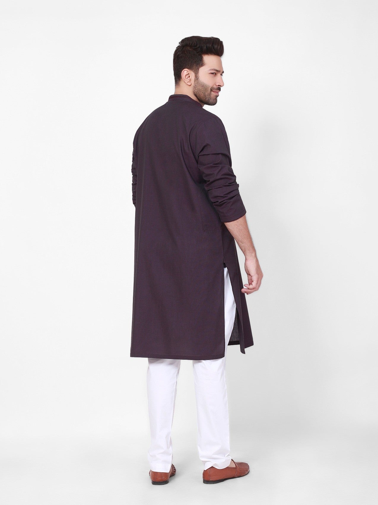 Edenrobe - Men's Purple Kurta - EMTK22S-99106